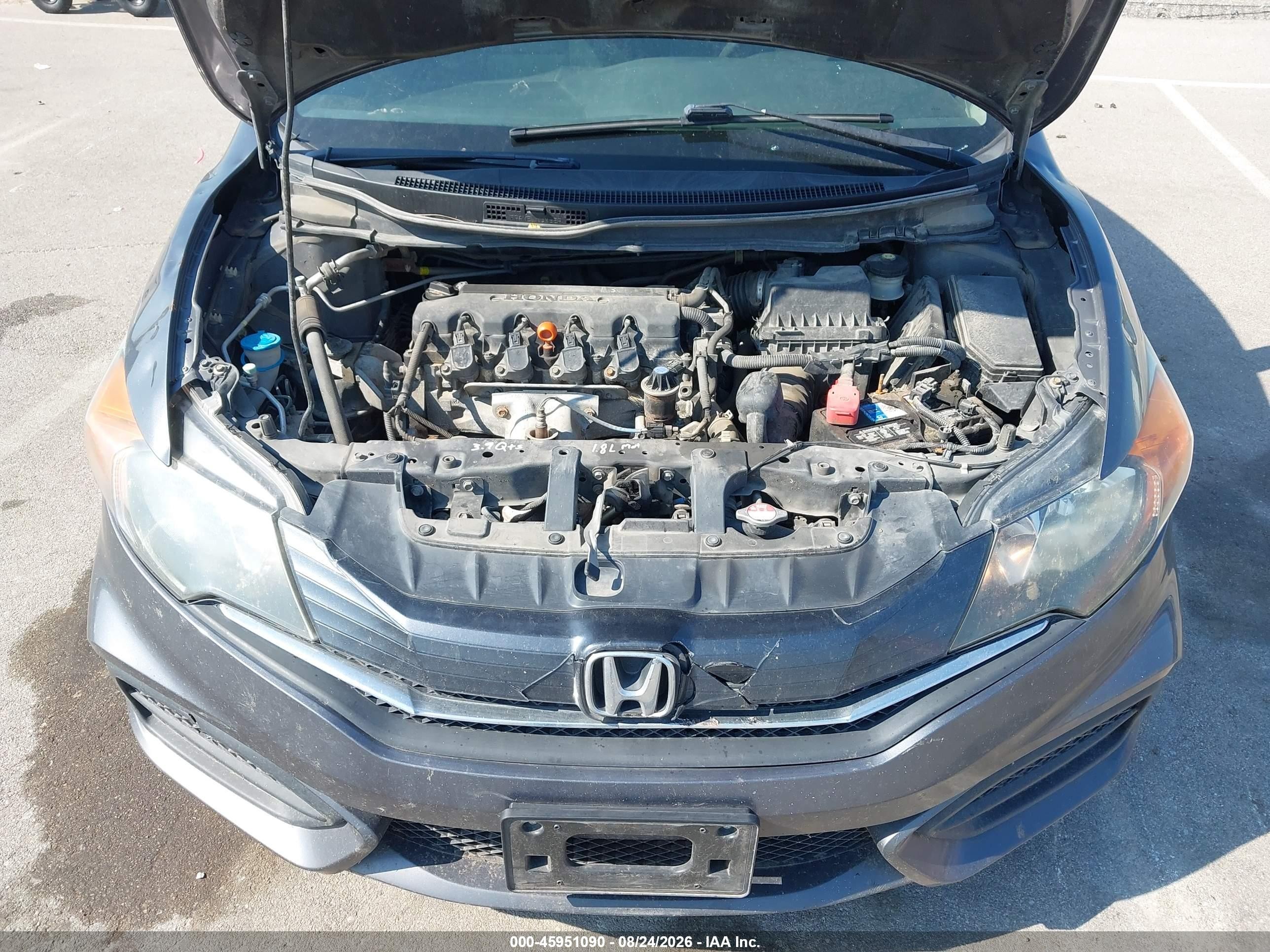 2015 Honda Civic Lx Серый vin: 2HGFG3B57FH512523