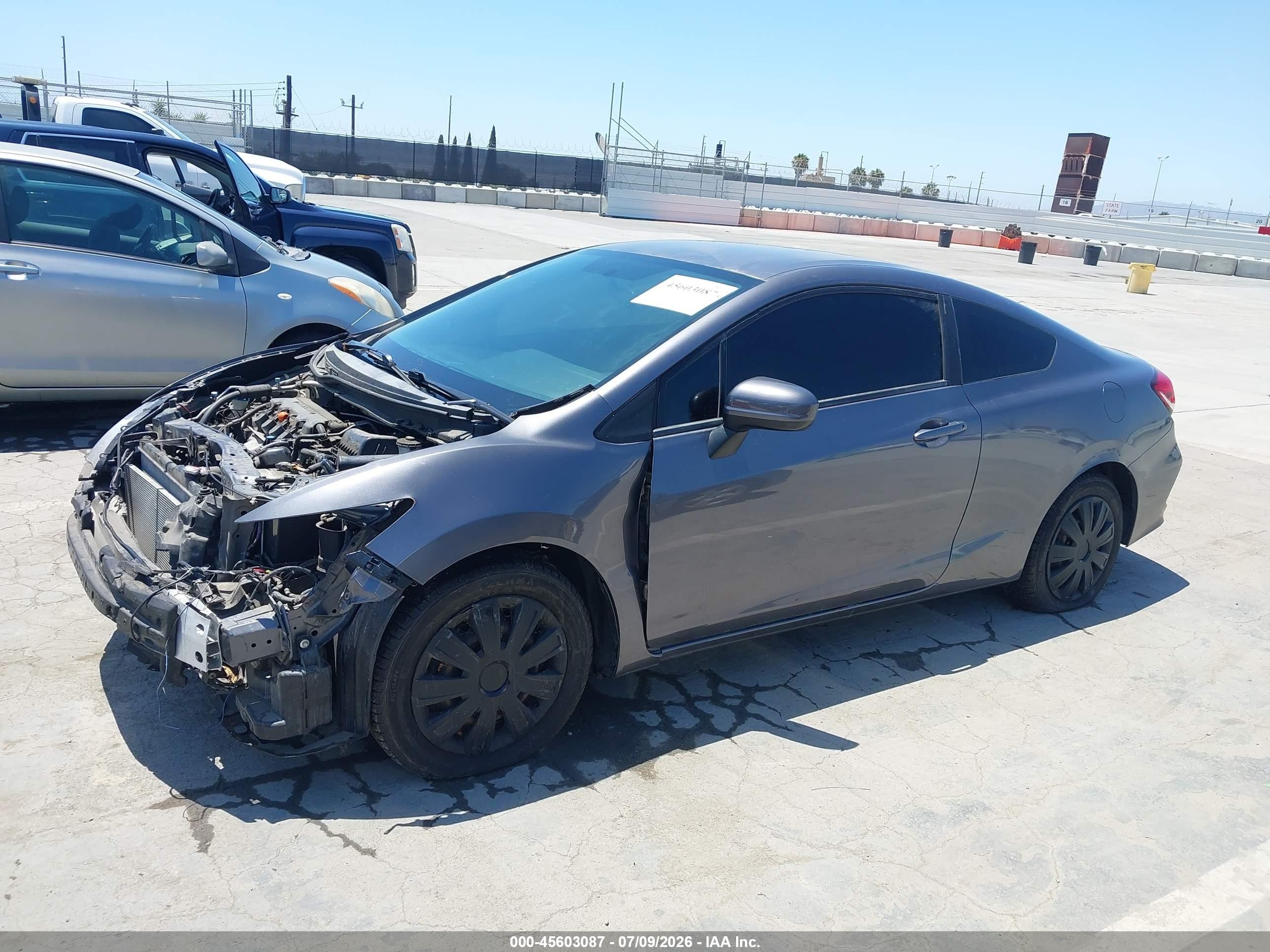 2015 Honda Civic Lx Gray vin: 2HGFG3B57FH519651