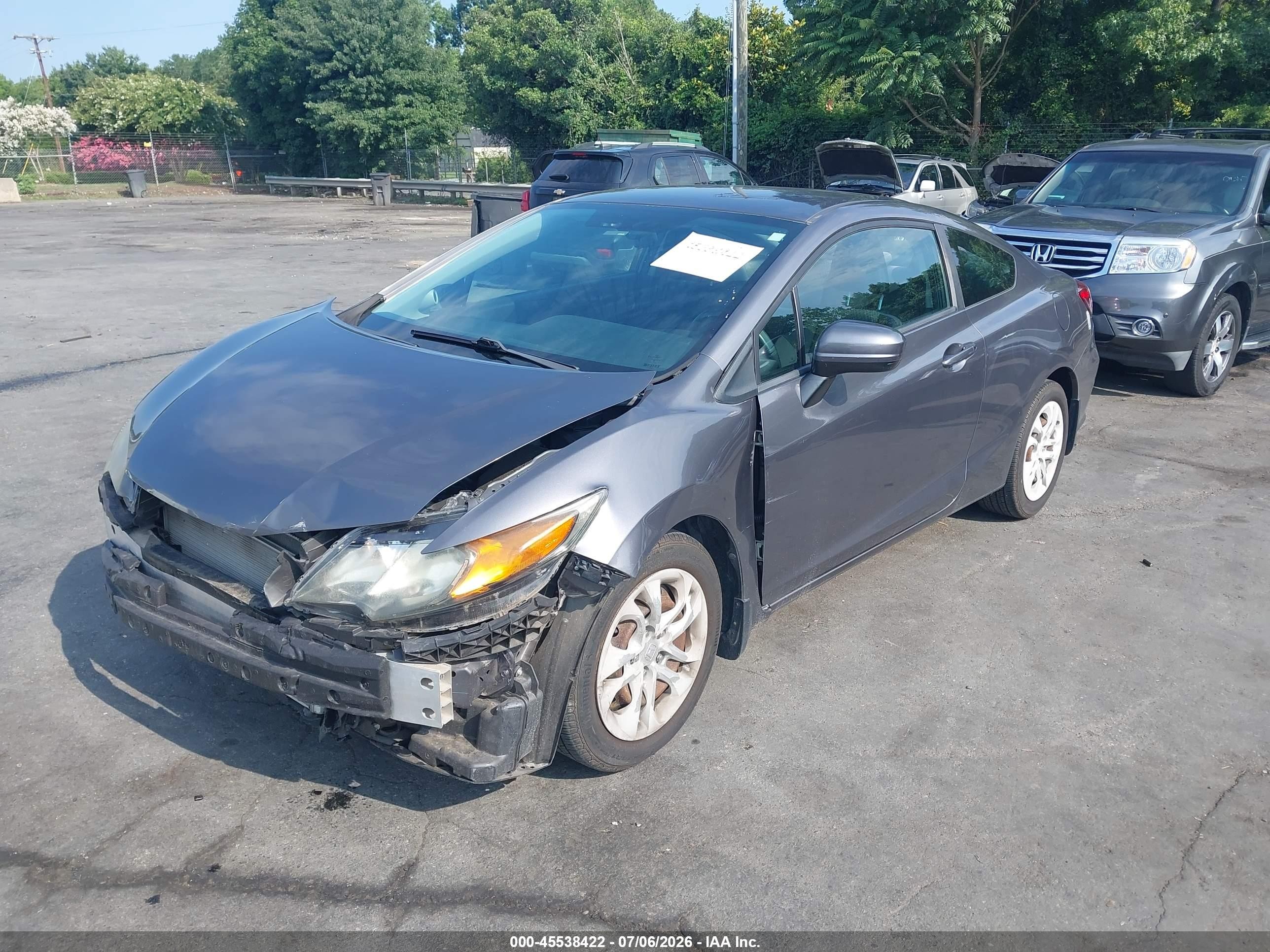 2015 Honda Civic Lx Gray vin: 2HGFG3B57FH523702