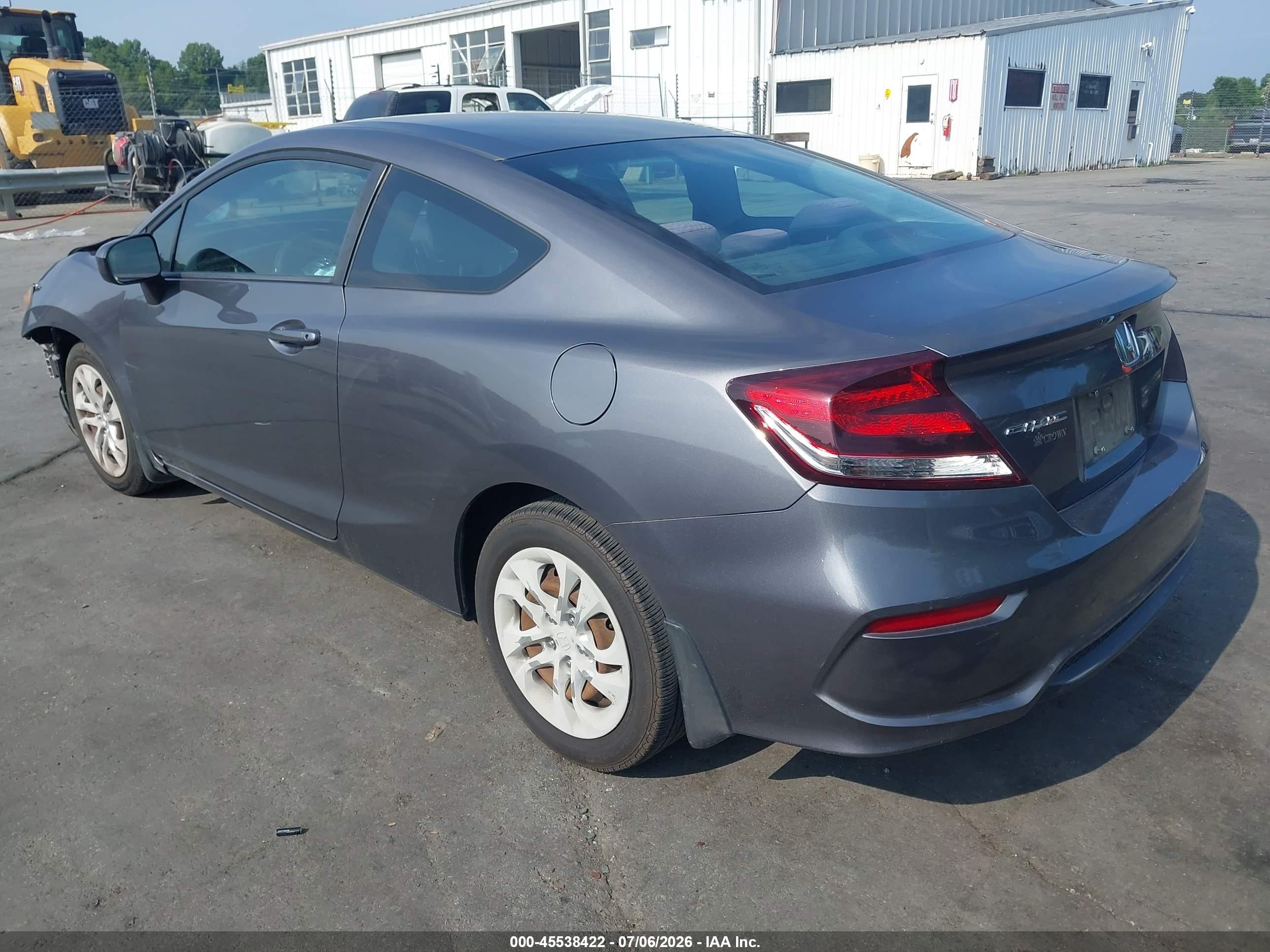 2015 Honda Civic Lx Gray vin: 2HGFG3B57FH523702