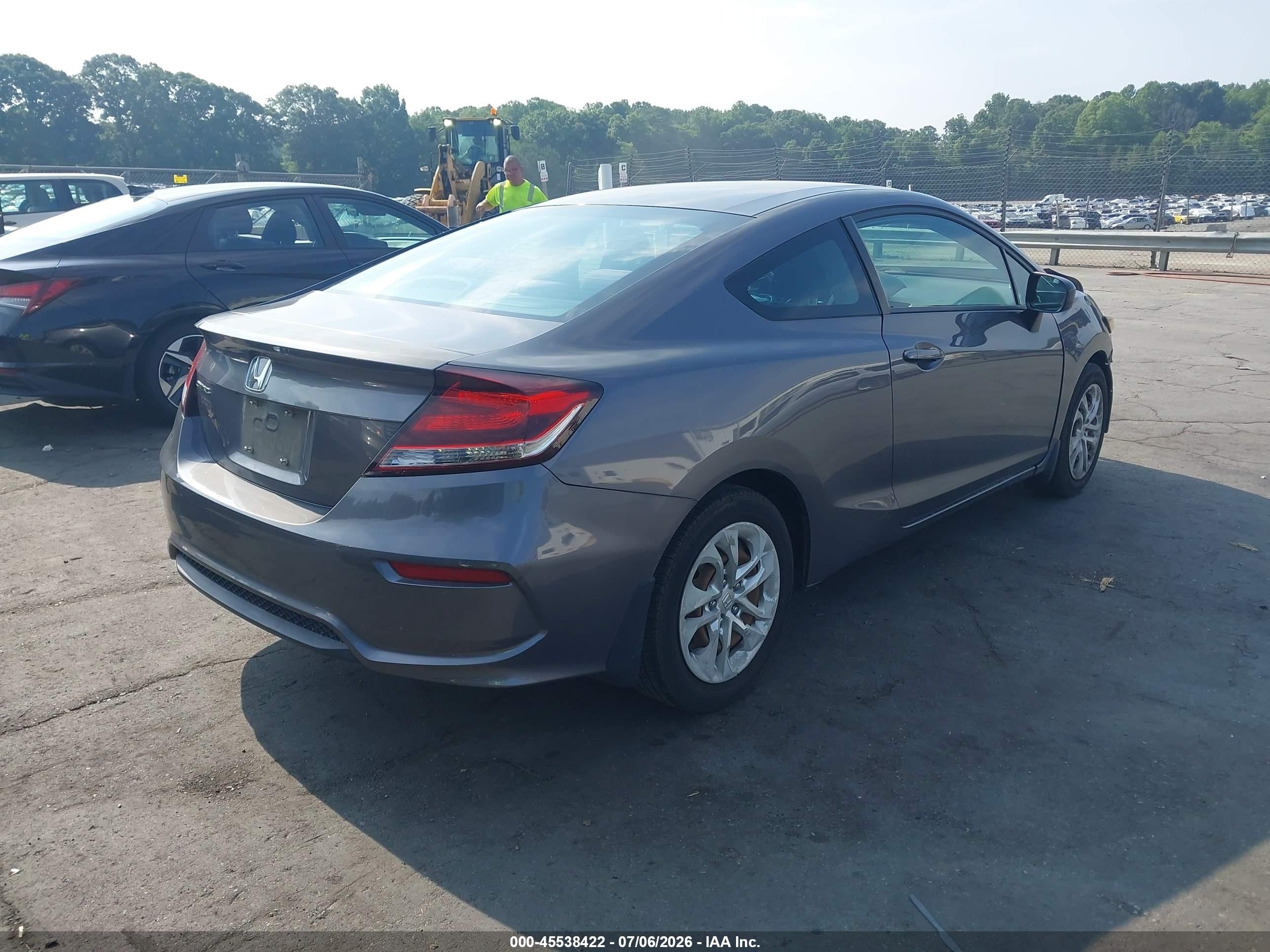 2015 Honda Civic Lx Gray vin: 2HGFG3B57FH523702