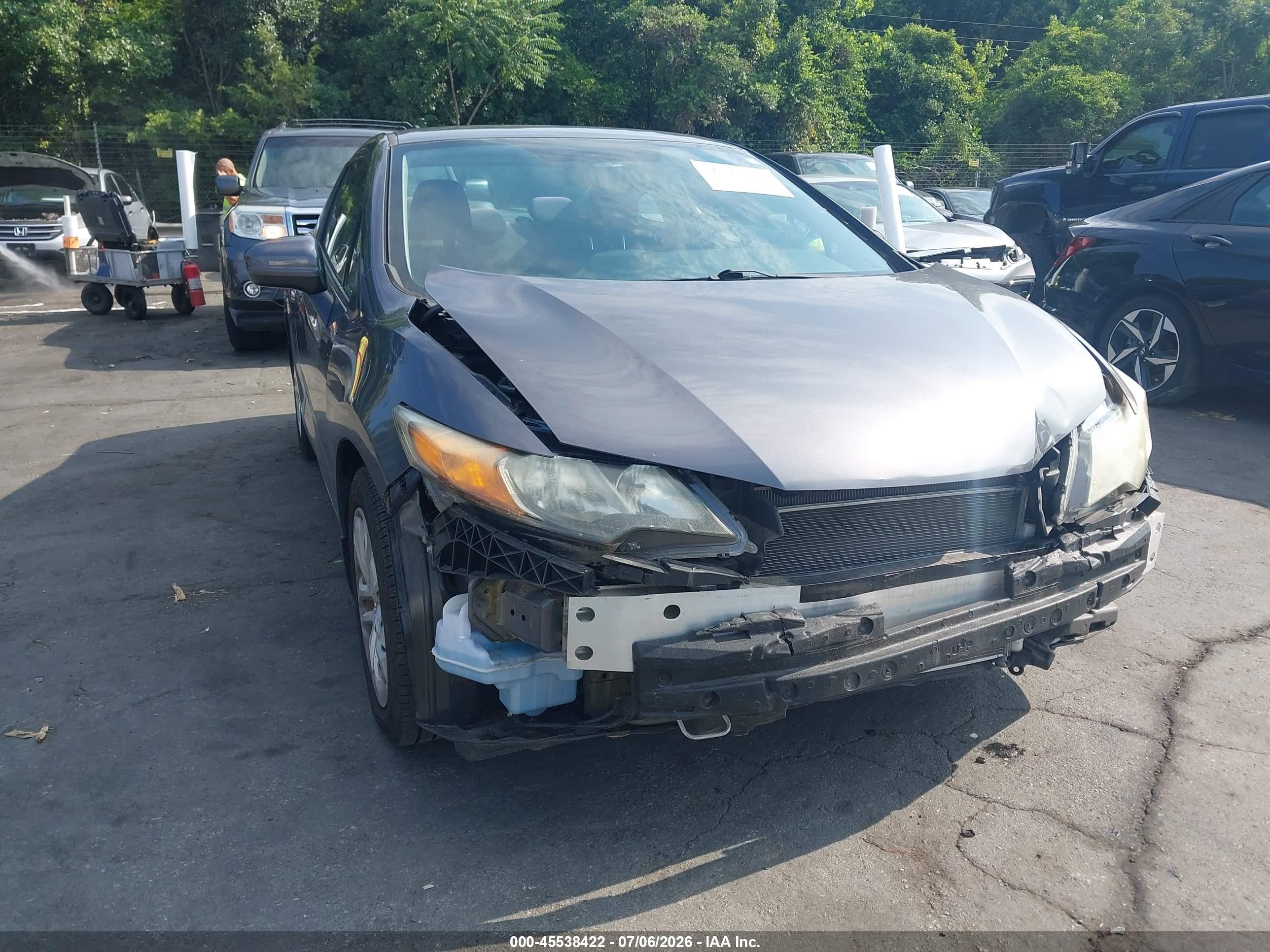 2015 Honda Civic Lx Gray vin: 2HGFG3B57FH523702