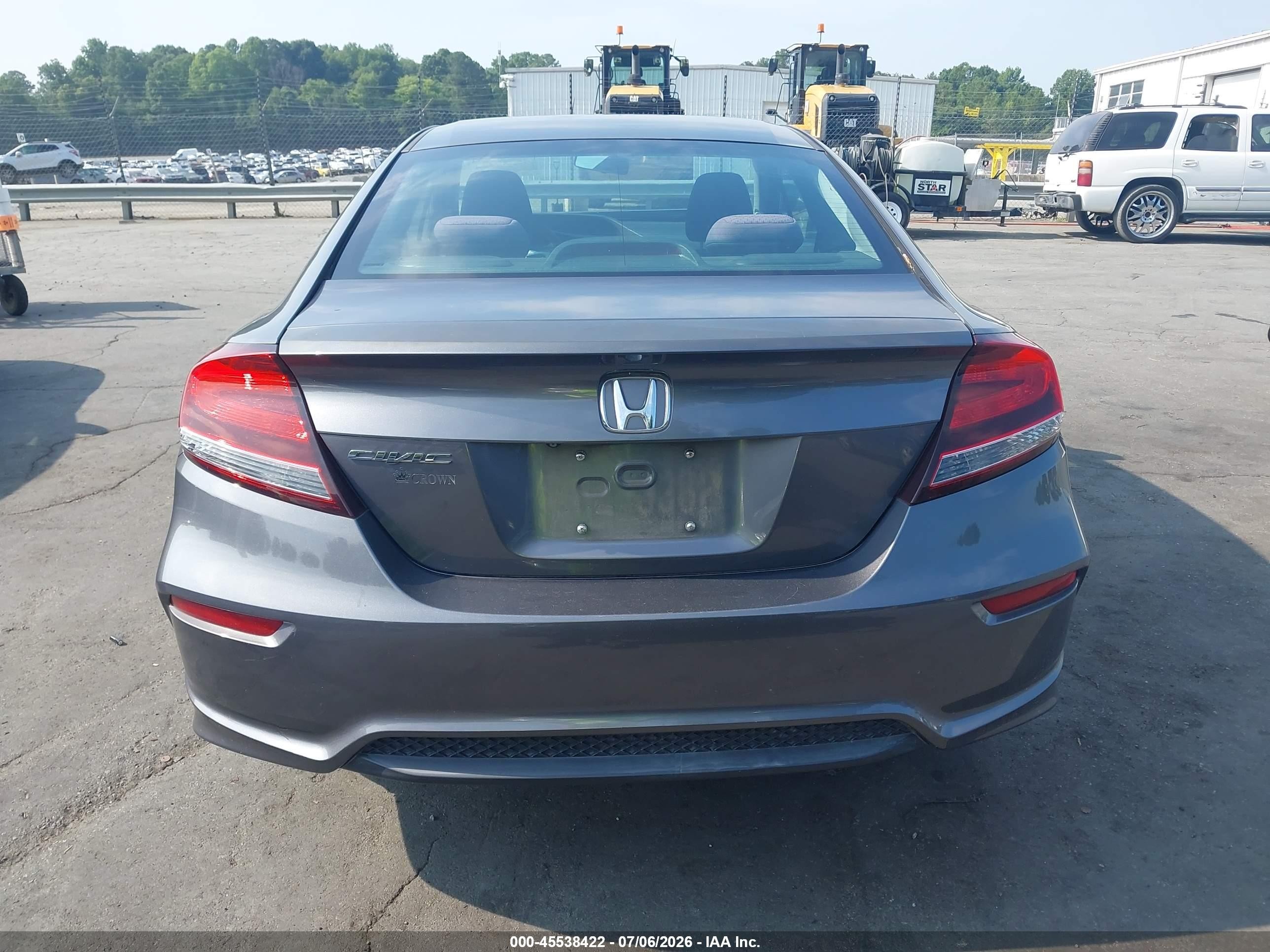 2015 Honda Civic Lx Gray vin: 2HGFG3B57FH523702