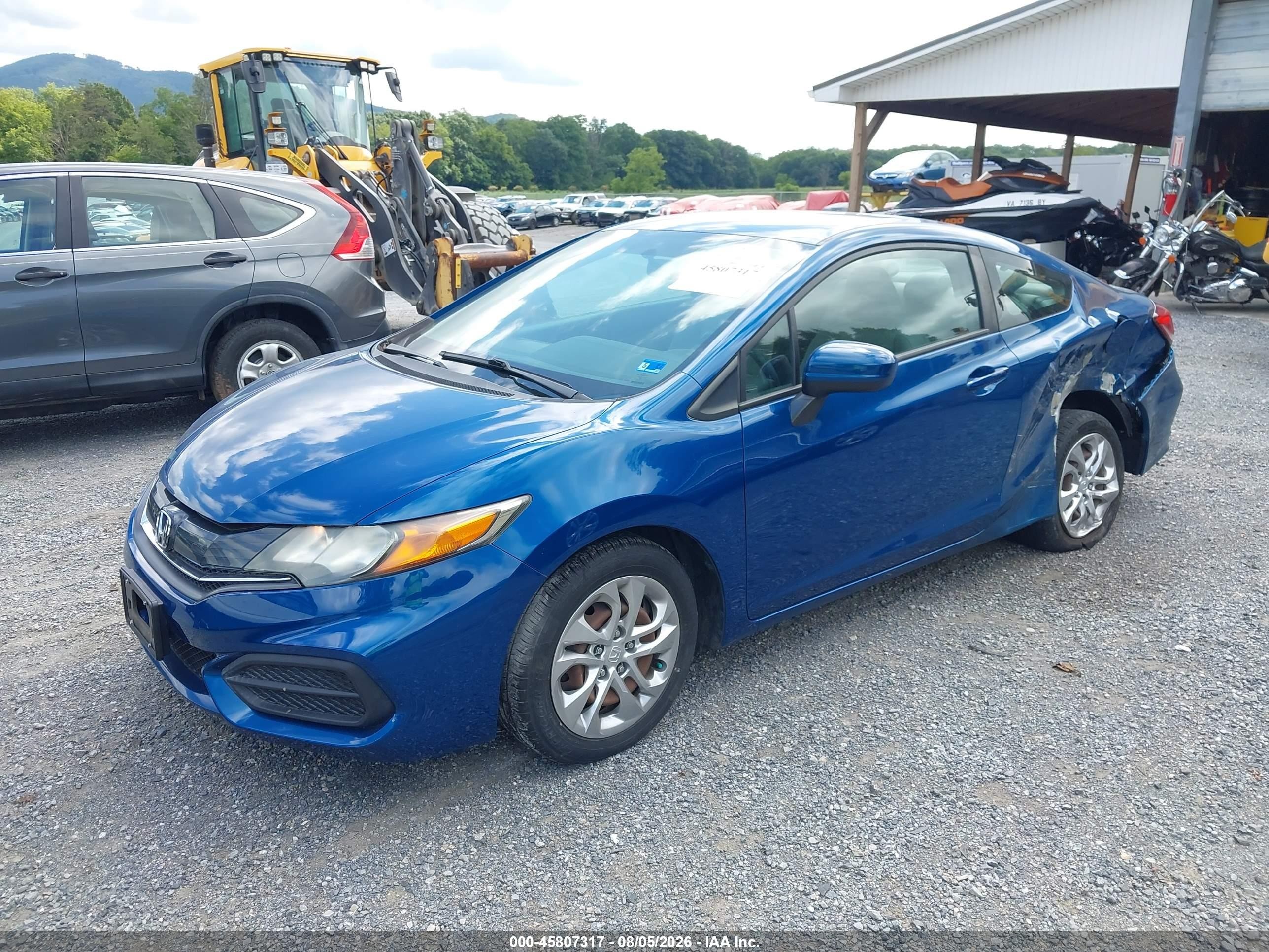 2015 Honda Civic Lx Blue vin: 2HGFG3B57FH524672