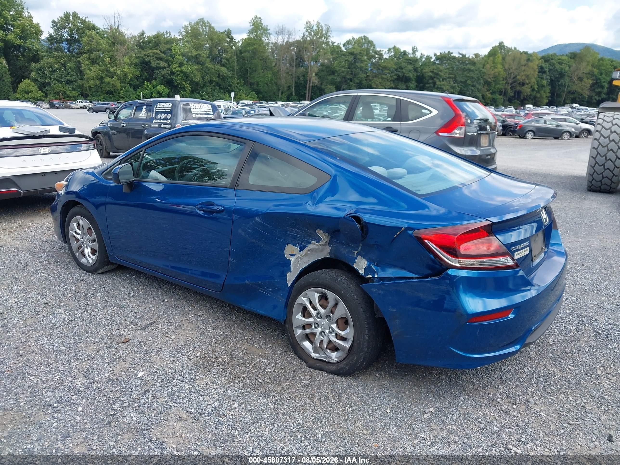 2015 Honda Civic Lx Blue vin: 2HGFG3B57FH524672