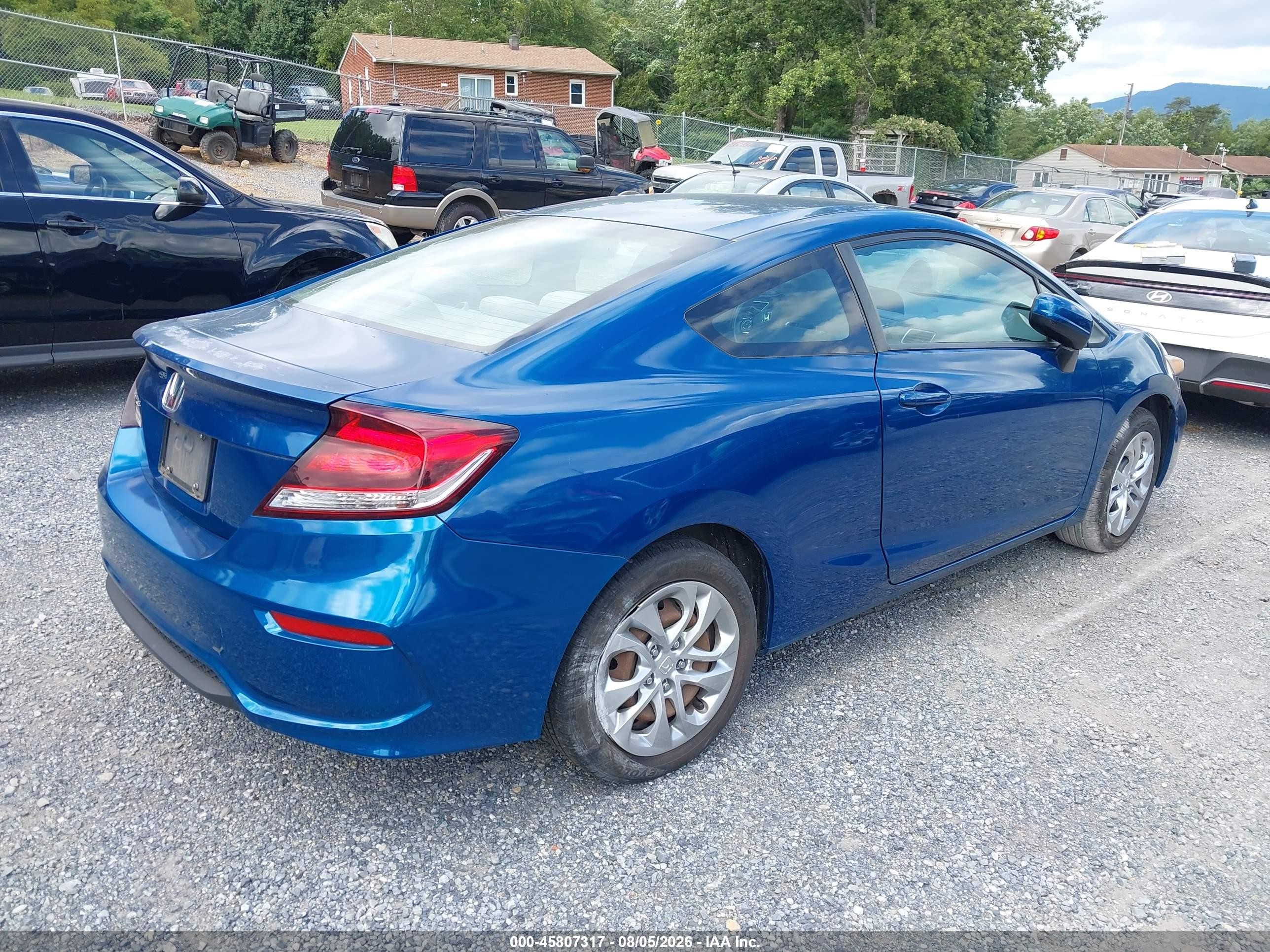2015 Honda Civic Lx Blue vin: 2HGFG3B57FH524672