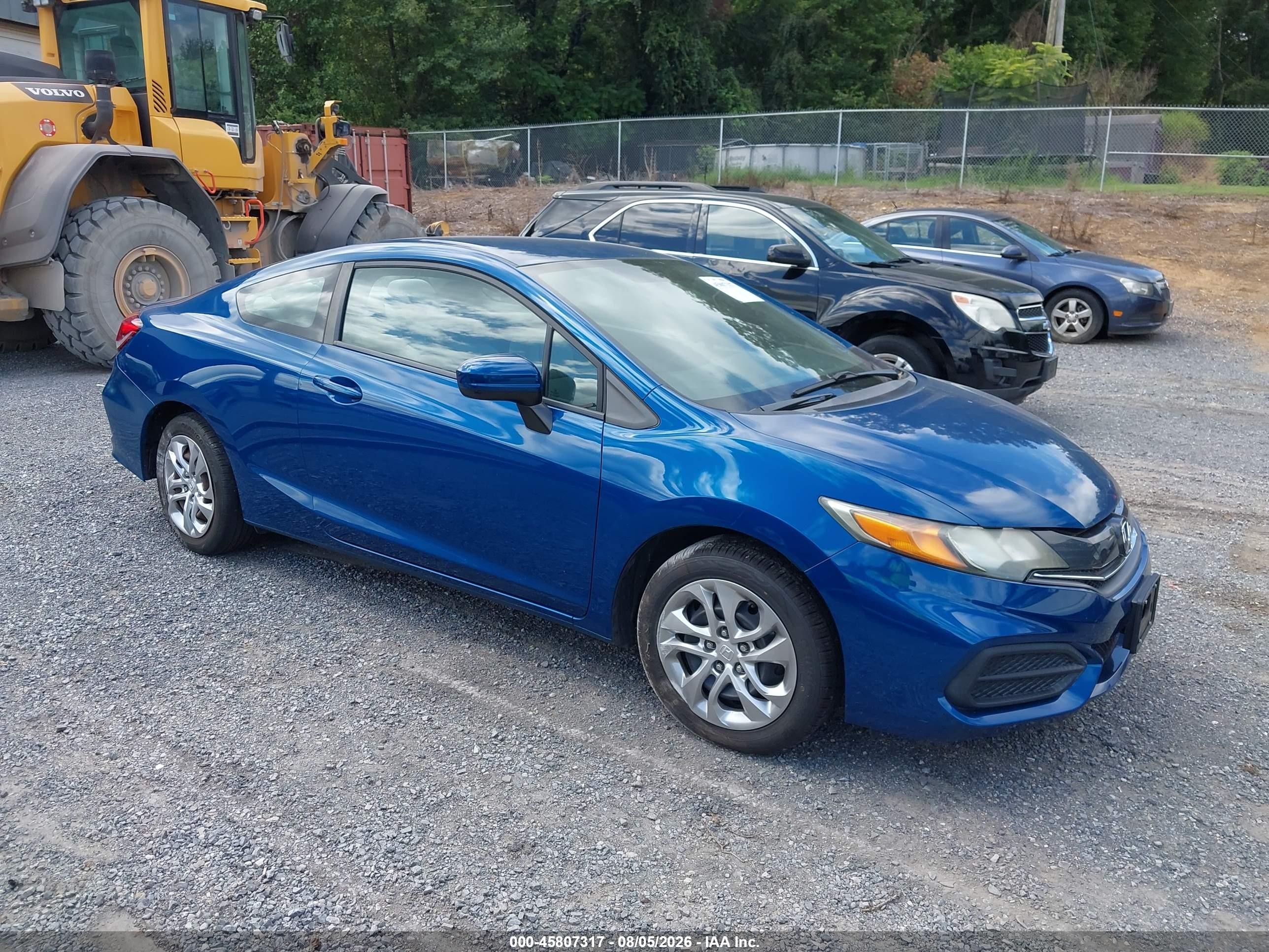 2015 Honda Civic Lx Blue vin: 2HGFG3B57FH524672