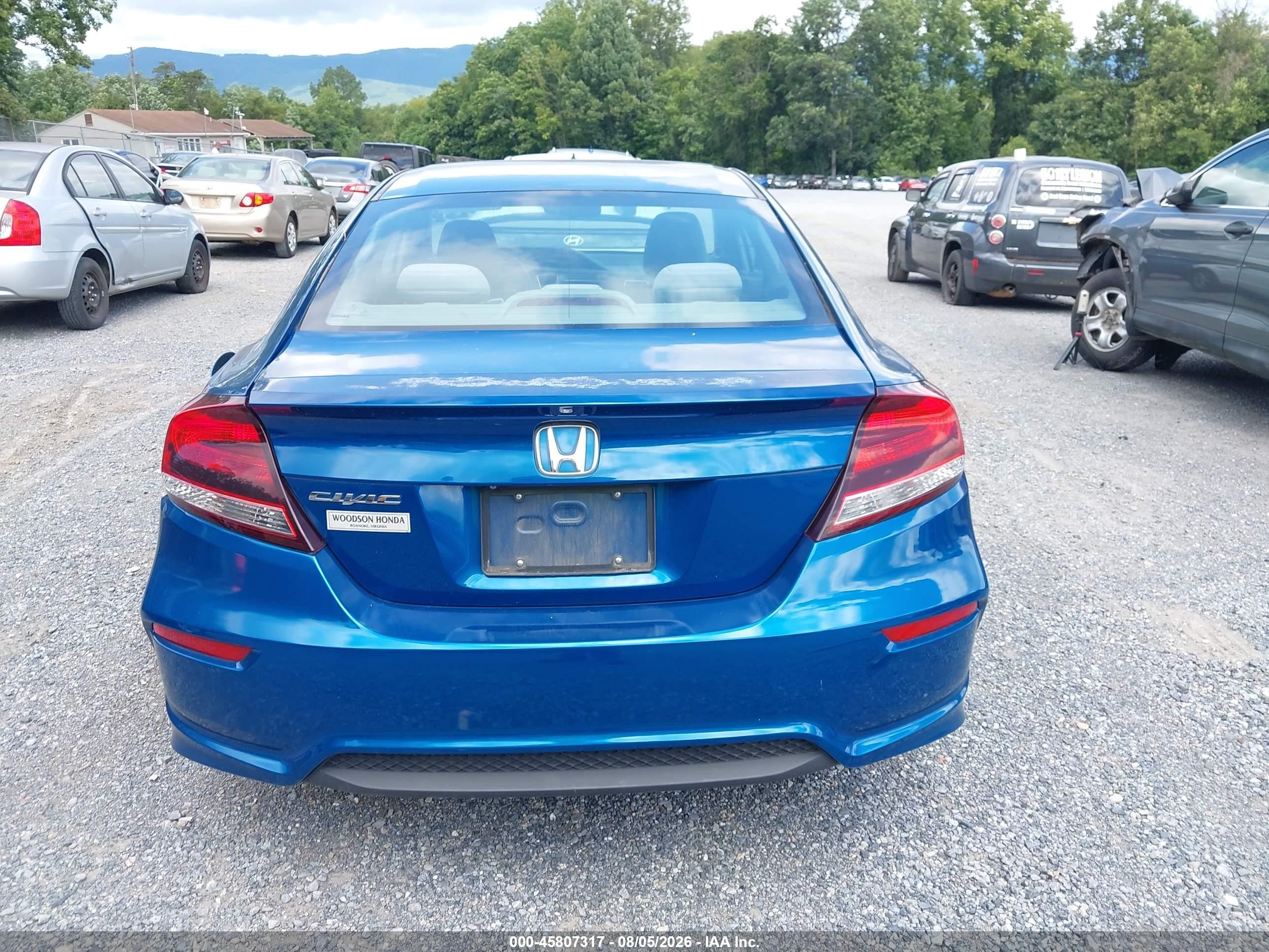 2015 Honda Civic Lx Blue vin: 2HGFG3B57FH524672