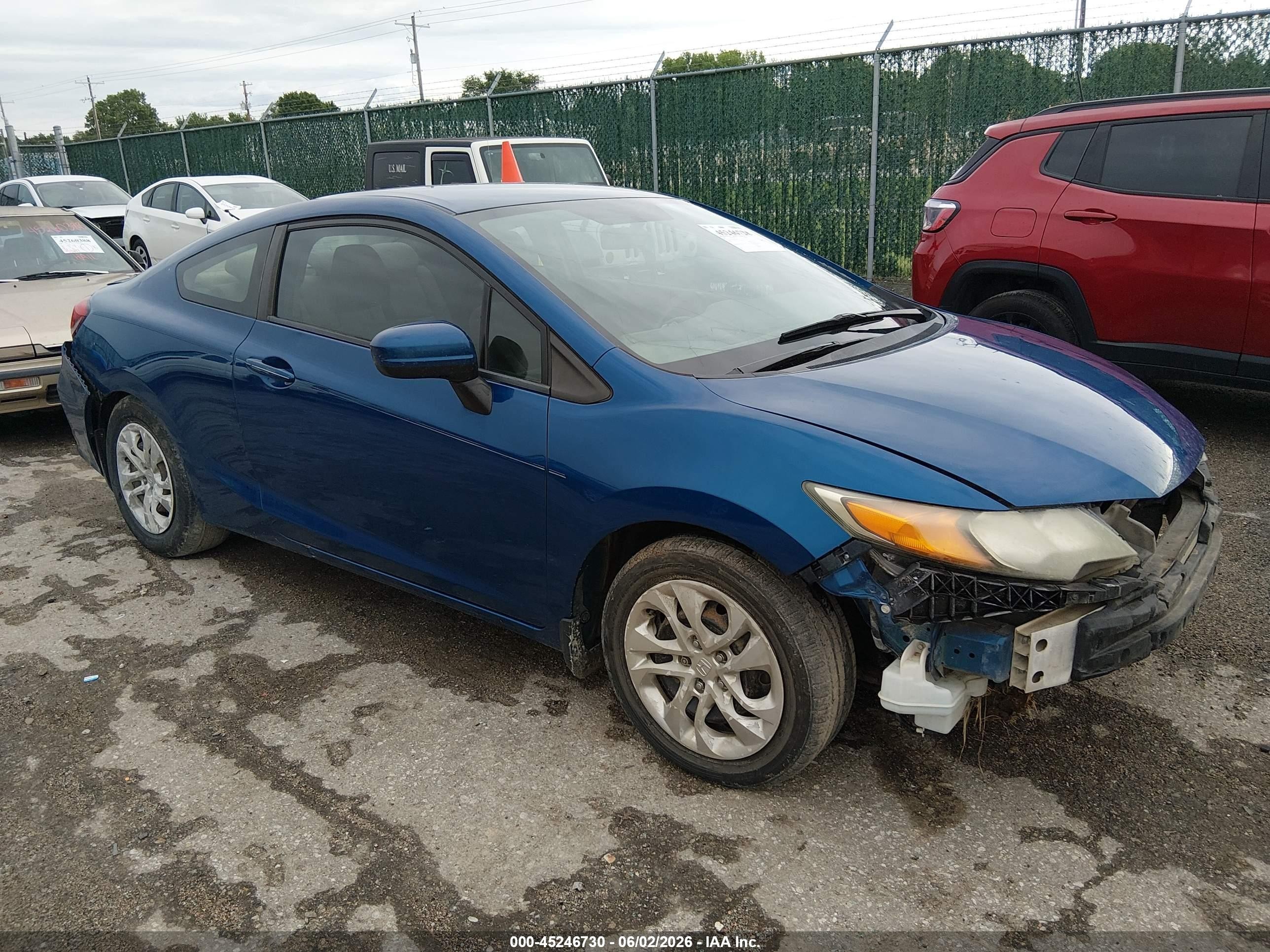 2015 Honda Civic Lx Blue vin: 2HGFG3B57FH531685