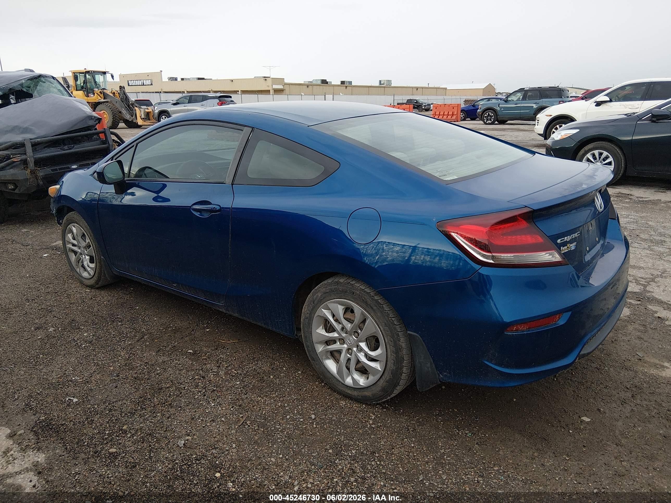 2015 Honda Civic Lx Blue vin: 2HGFG3B57FH531685