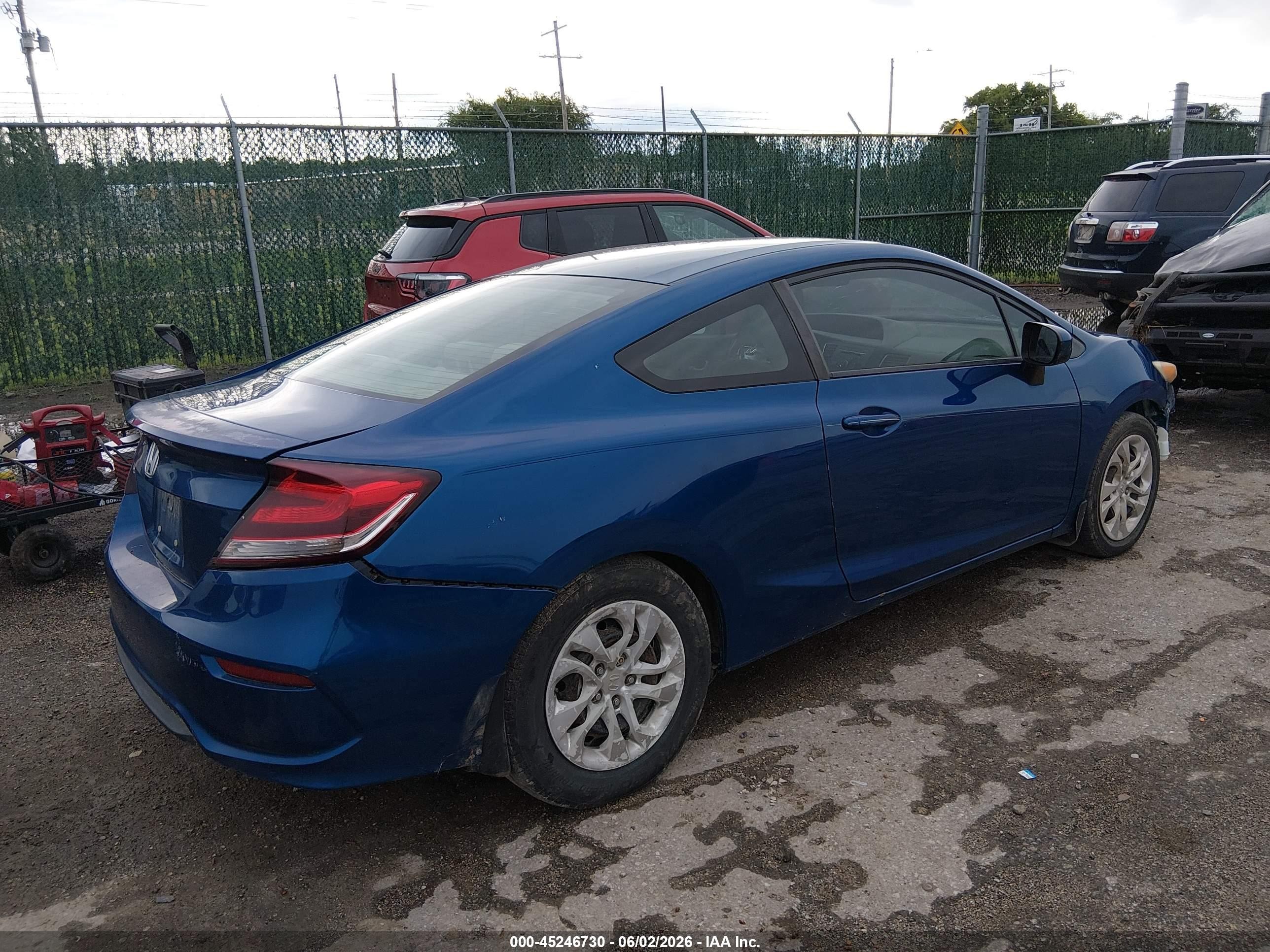 2015 Honda Civic Lx Blue vin: 2HGFG3B57FH531685
