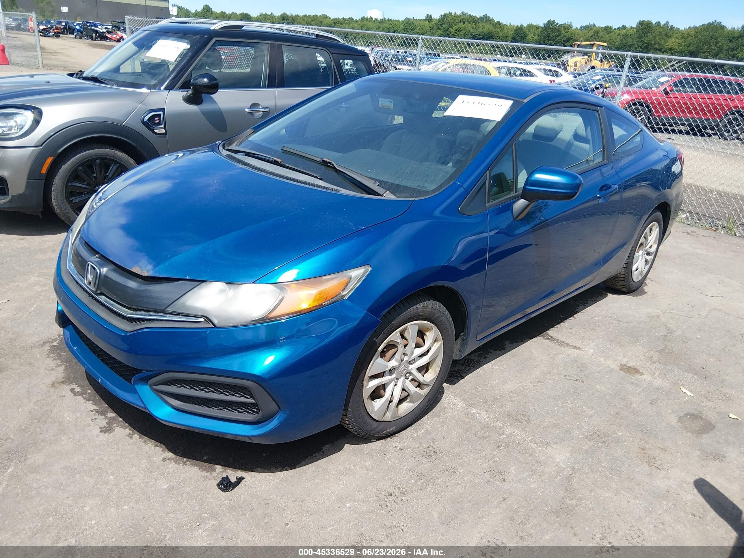 2015 Honda Civic Lx Blue vin: 2HGFG3B57FH531704