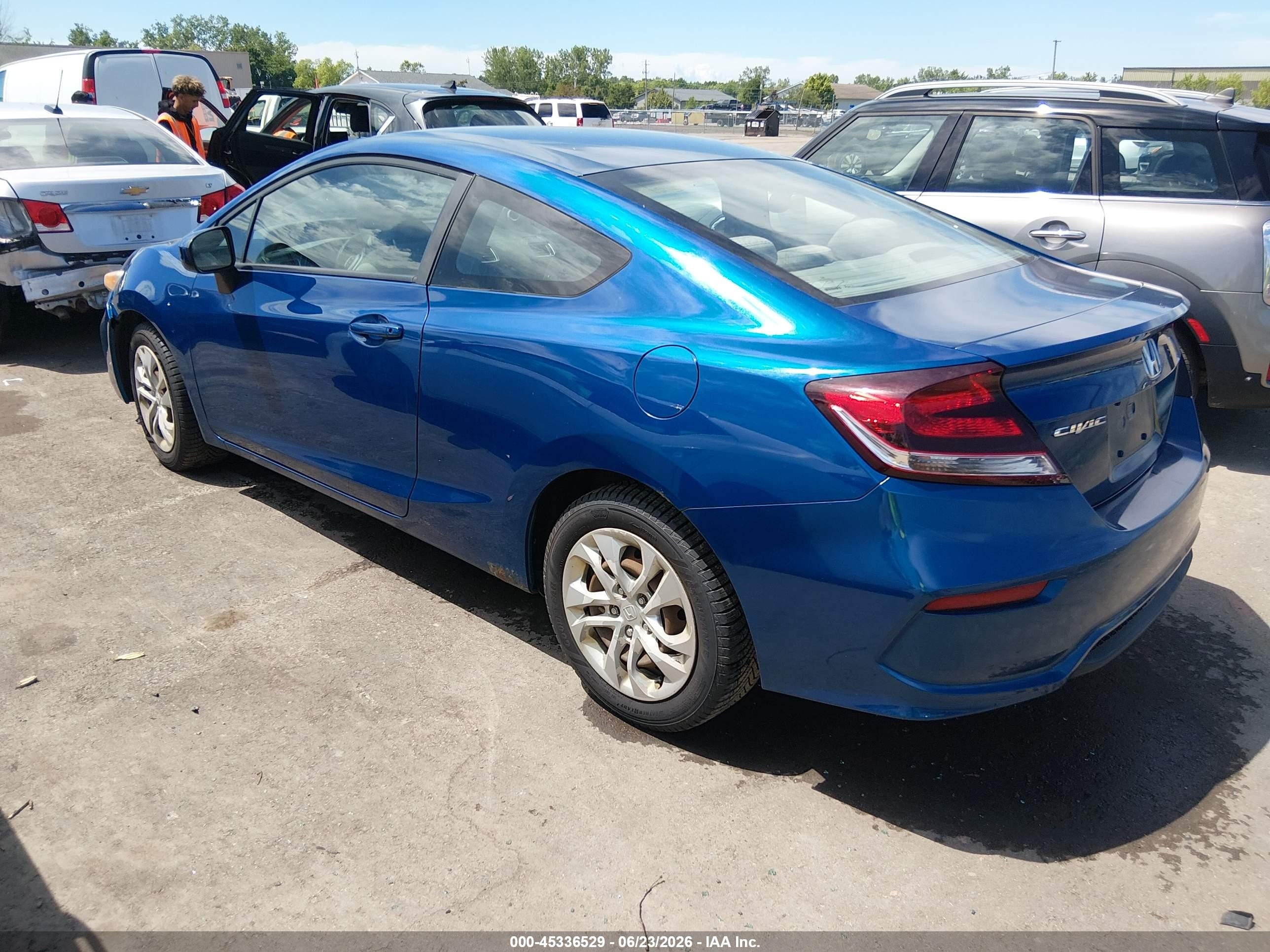 2015 Honda Civic Lx Blue vin: 2HGFG3B57FH531704