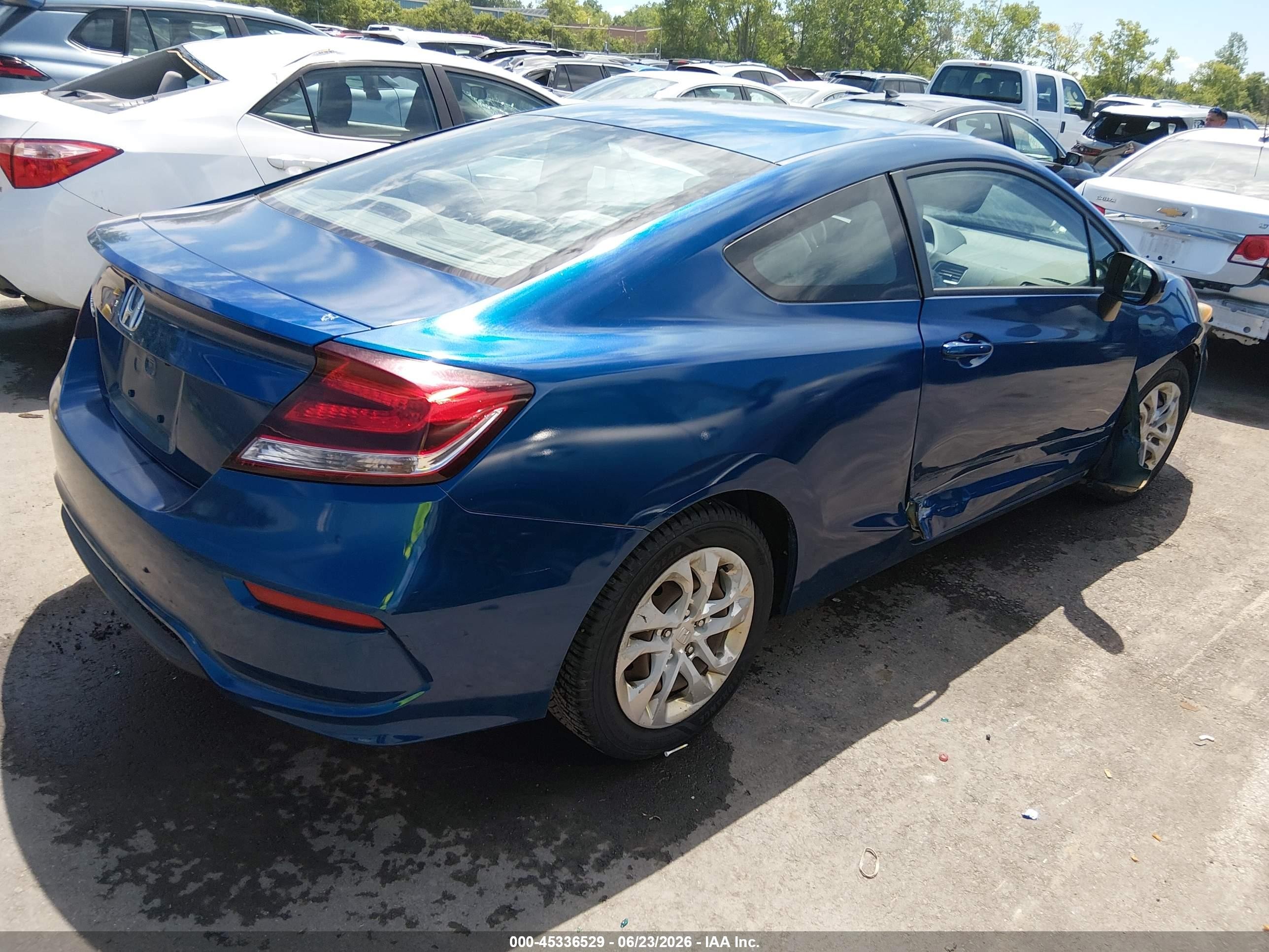 2015 Honda Civic Lx Blue vin: 2HGFG3B57FH531704
