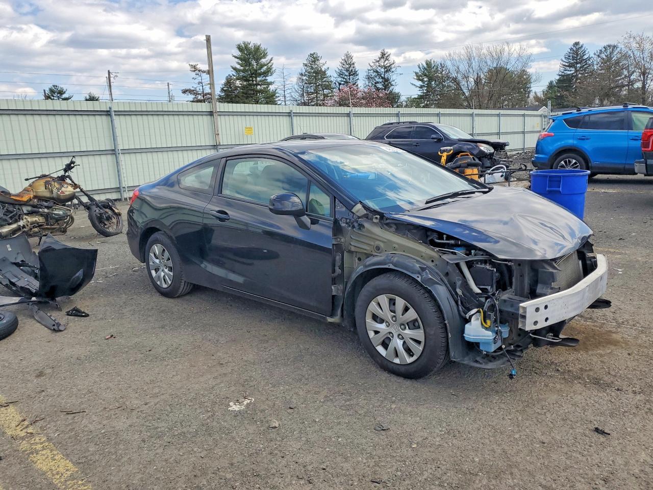 2012 Honda Civic Lx Black vin: 2HGFG3B58CH505639