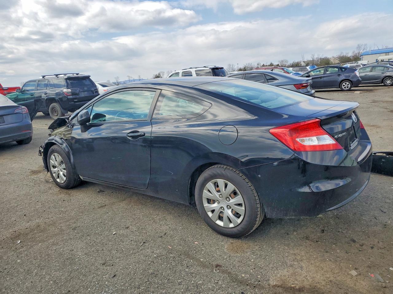 2012 Honda Civic Lx Black vin: 2HGFG3B58CH505639