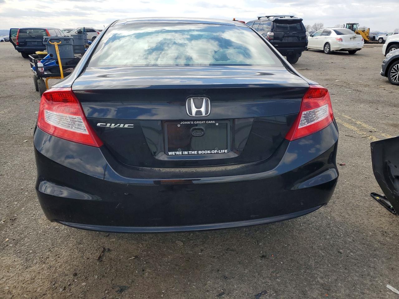 2012 Honda Civic Lx Black vin: 2HGFG3B58CH505639