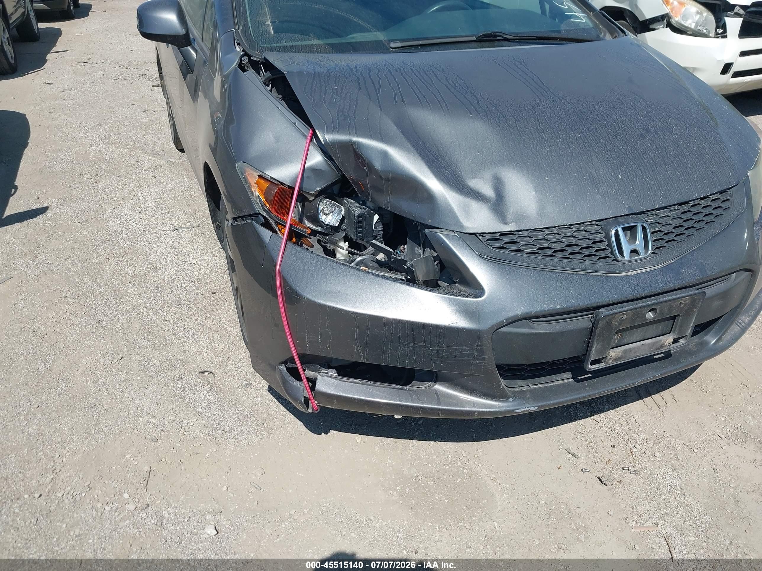 2012 Honda Civic Lx Gray vin: 2HGFG3B58CH511666