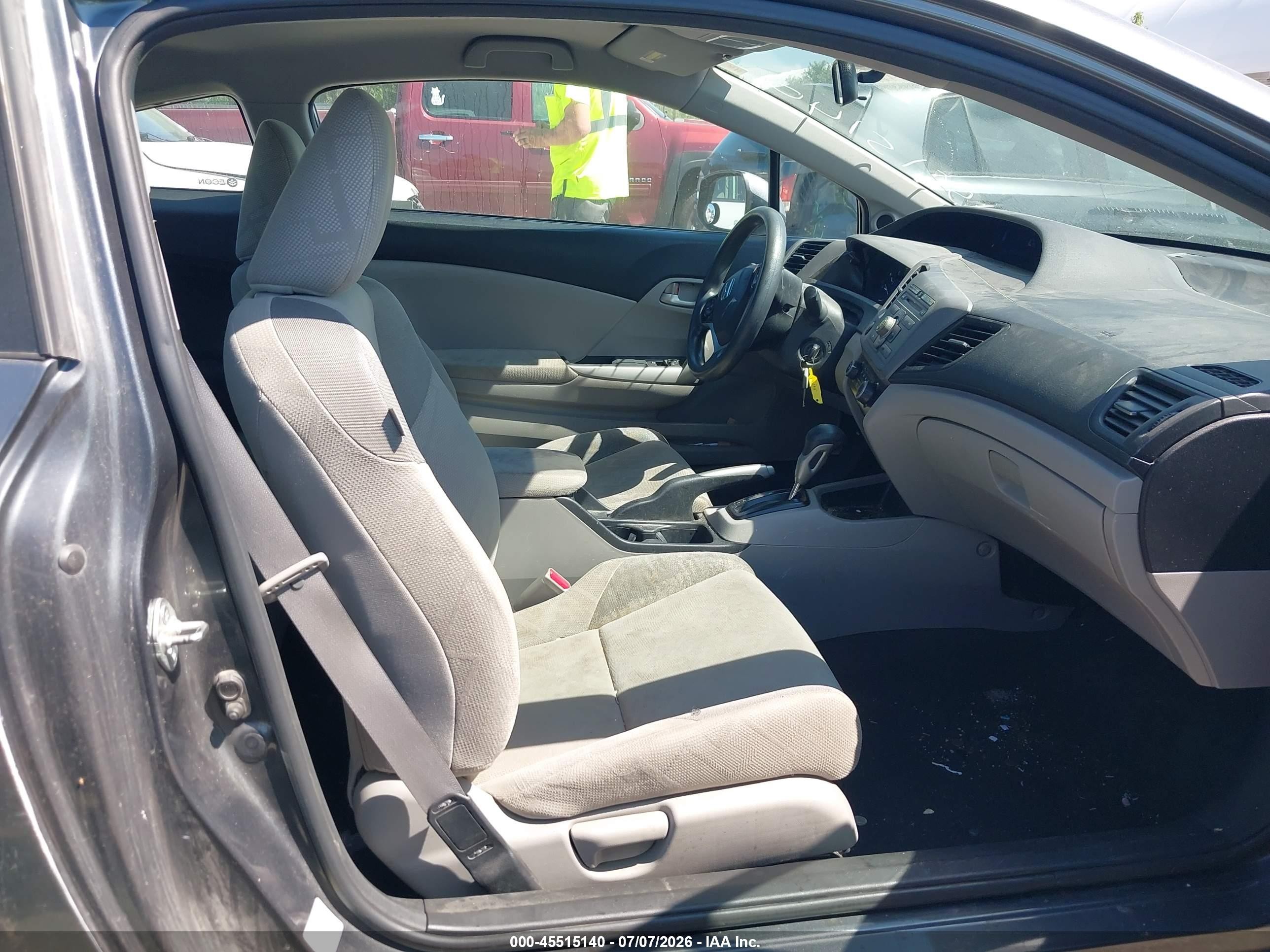 2012 Honda Civic Lx Gray vin: 2HGFG3B58CH511666
