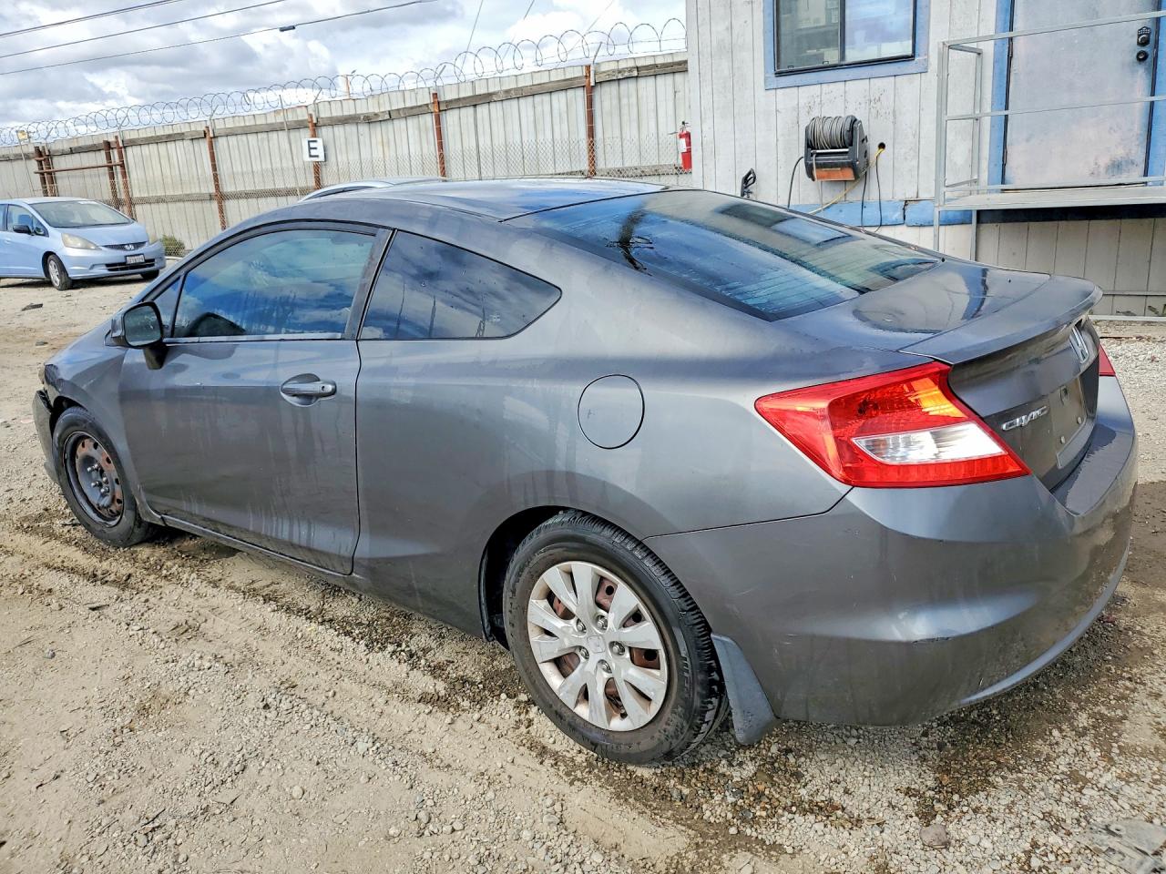 2012 Honda Civic Lx Gray vin: 2HGFG3B58CH515457
