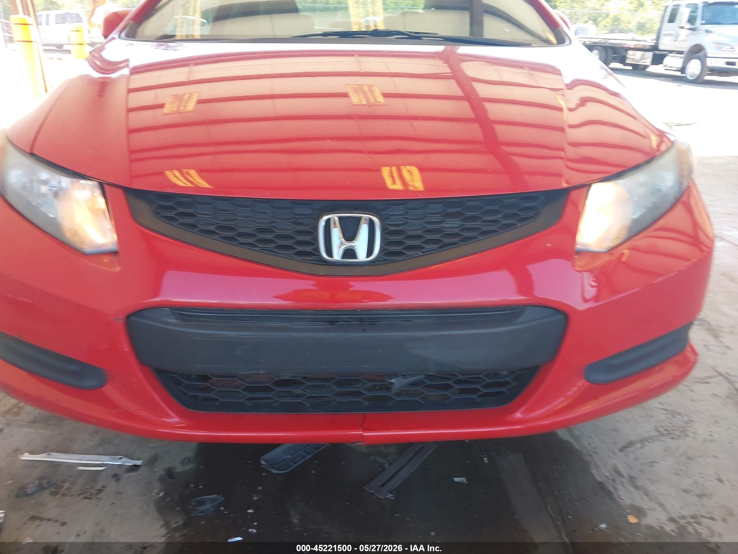 2012 Honda Civic Lx Red vin: 2HGFG3B58CH525888