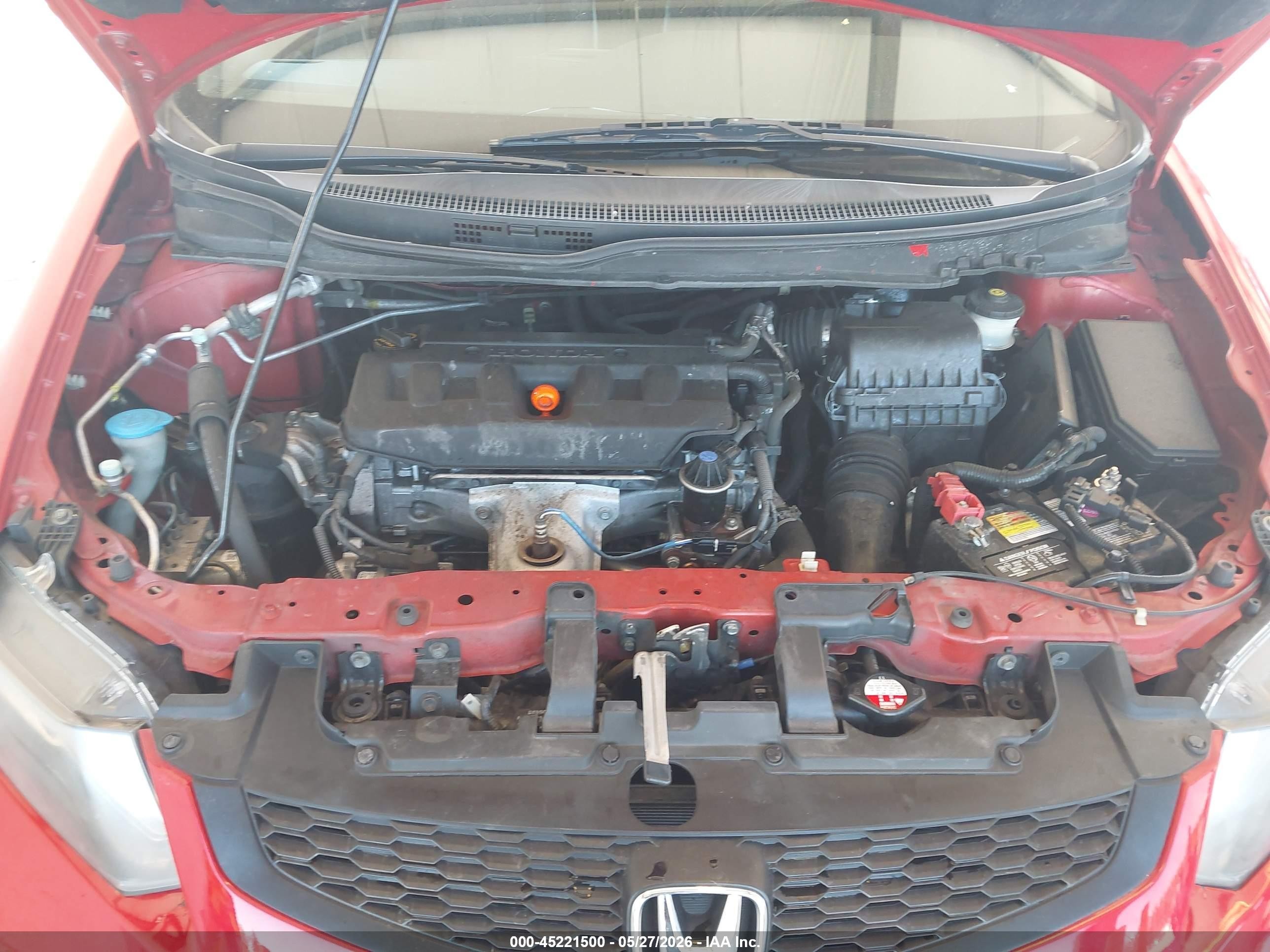 2012 Honda Civic Lx Red vin: 2HGFG3B58CH525888