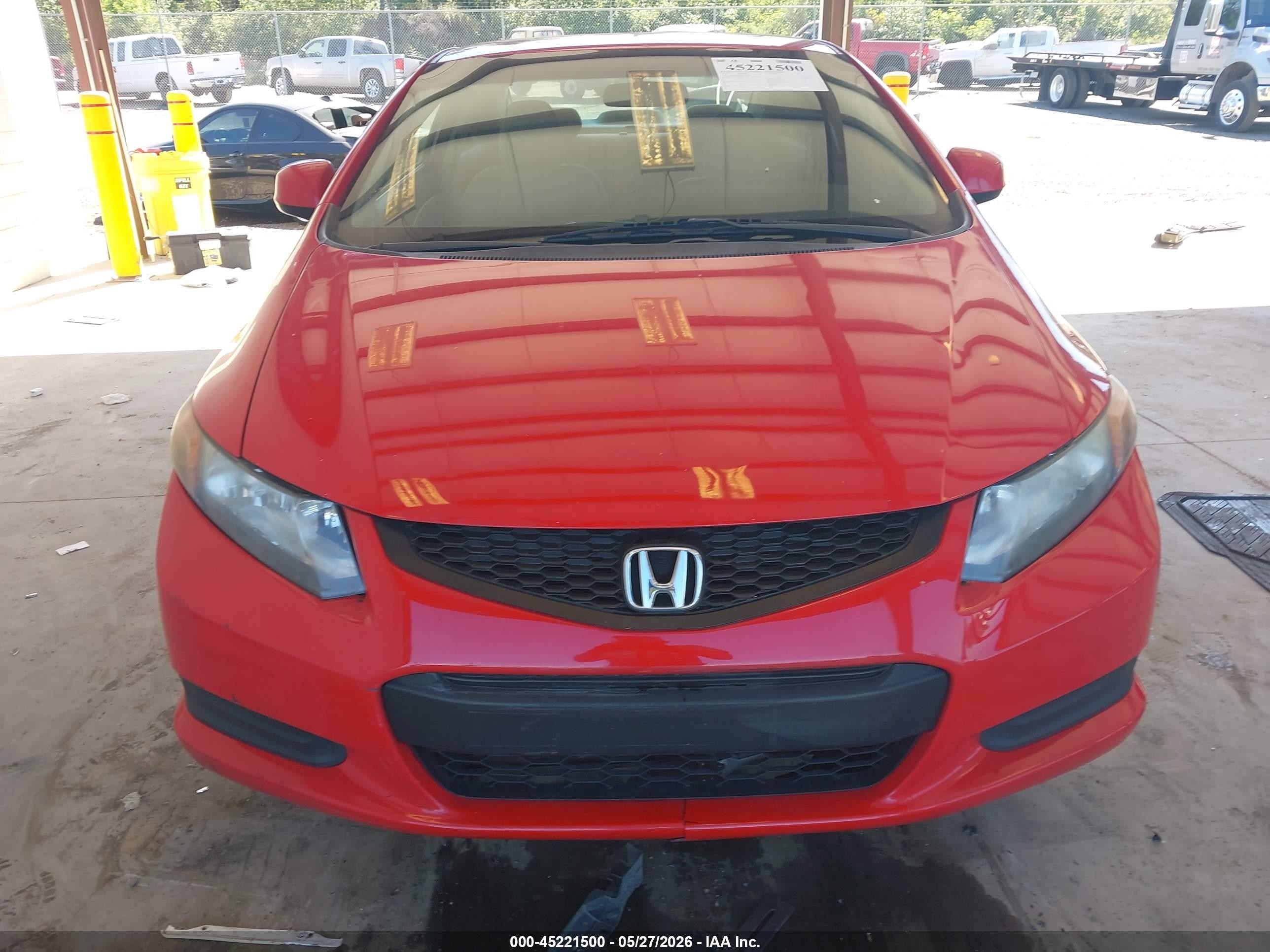 2012 Honda Civic Lx Red vin: 2HGFG3B58CH525888