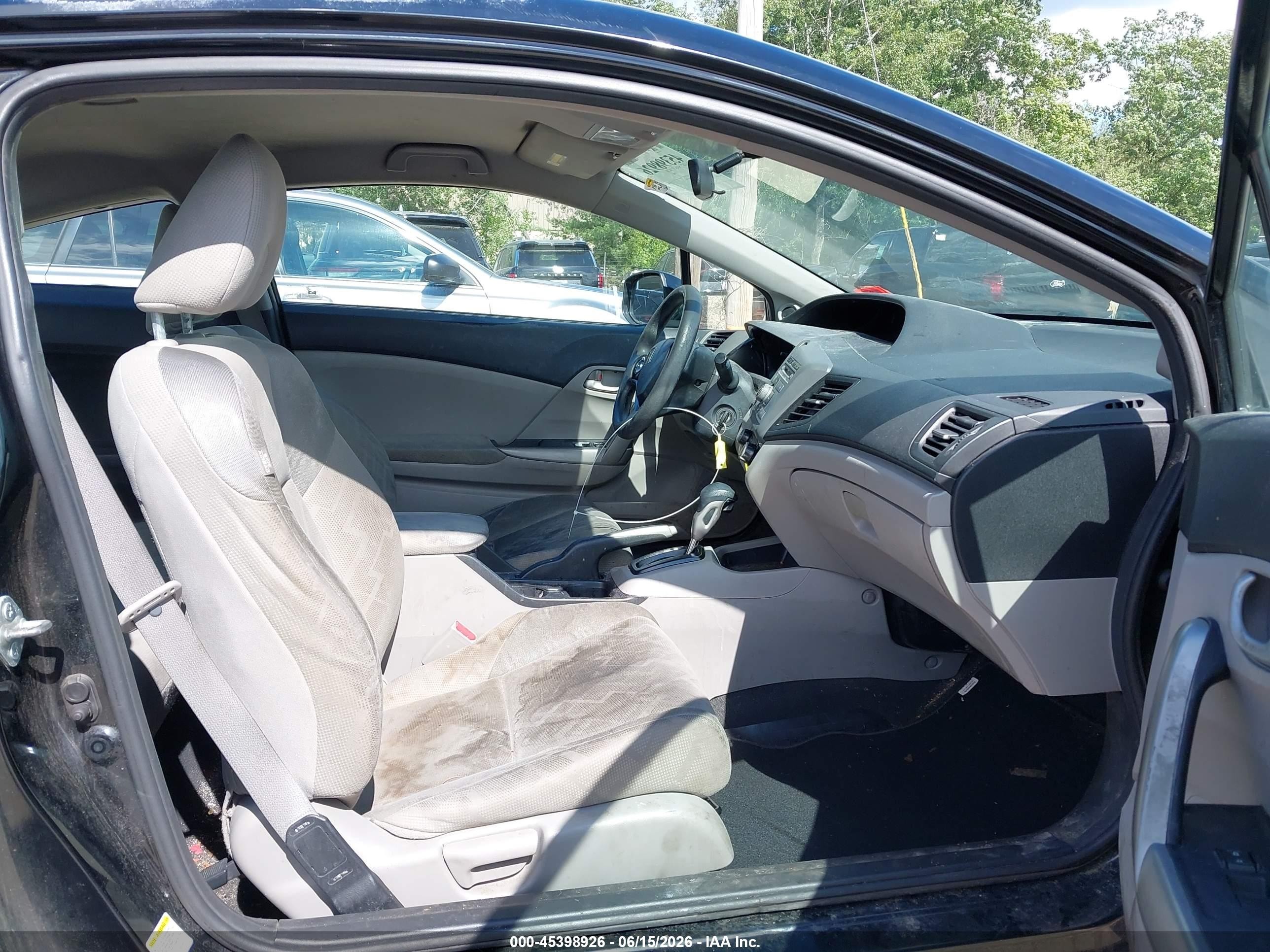 2012 Honda Civic Lx Black vin: 2HGFG3B58CH525972