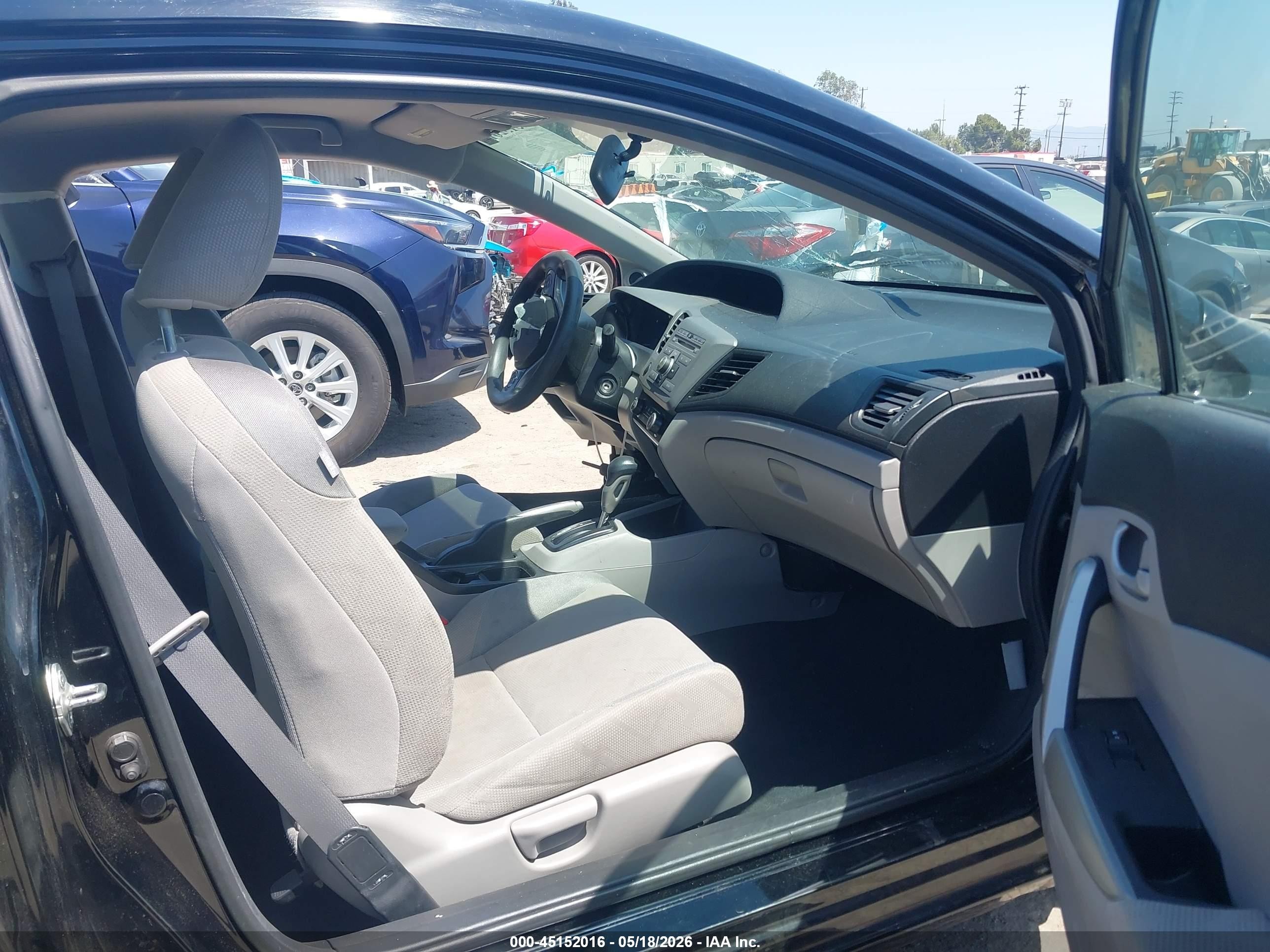 2012 Honda Civic Lx Black vin: 2HGFG3B58CH540567