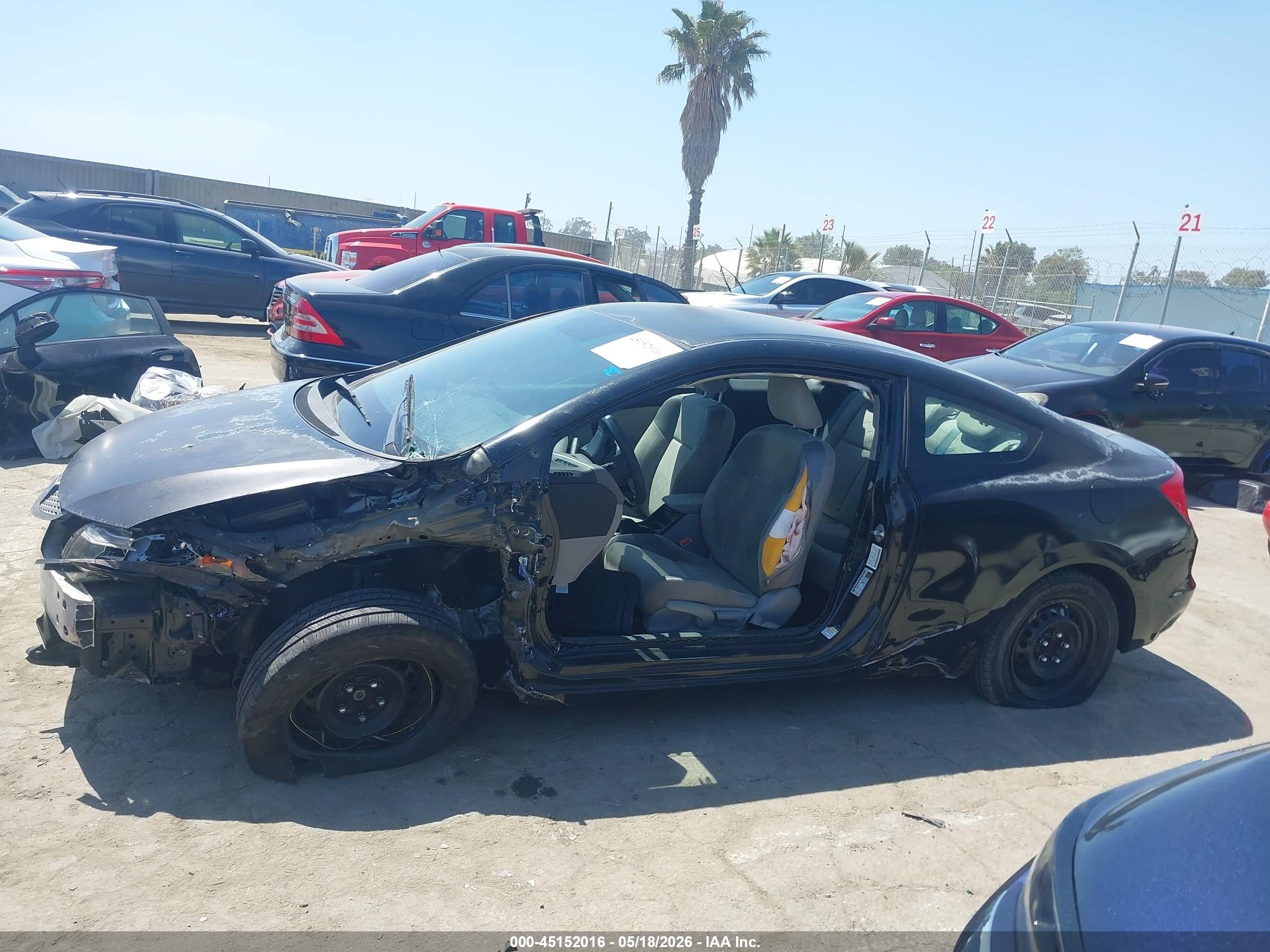 2012 Honda Civic Lx Black vin: 2HGFG3B58CH540567