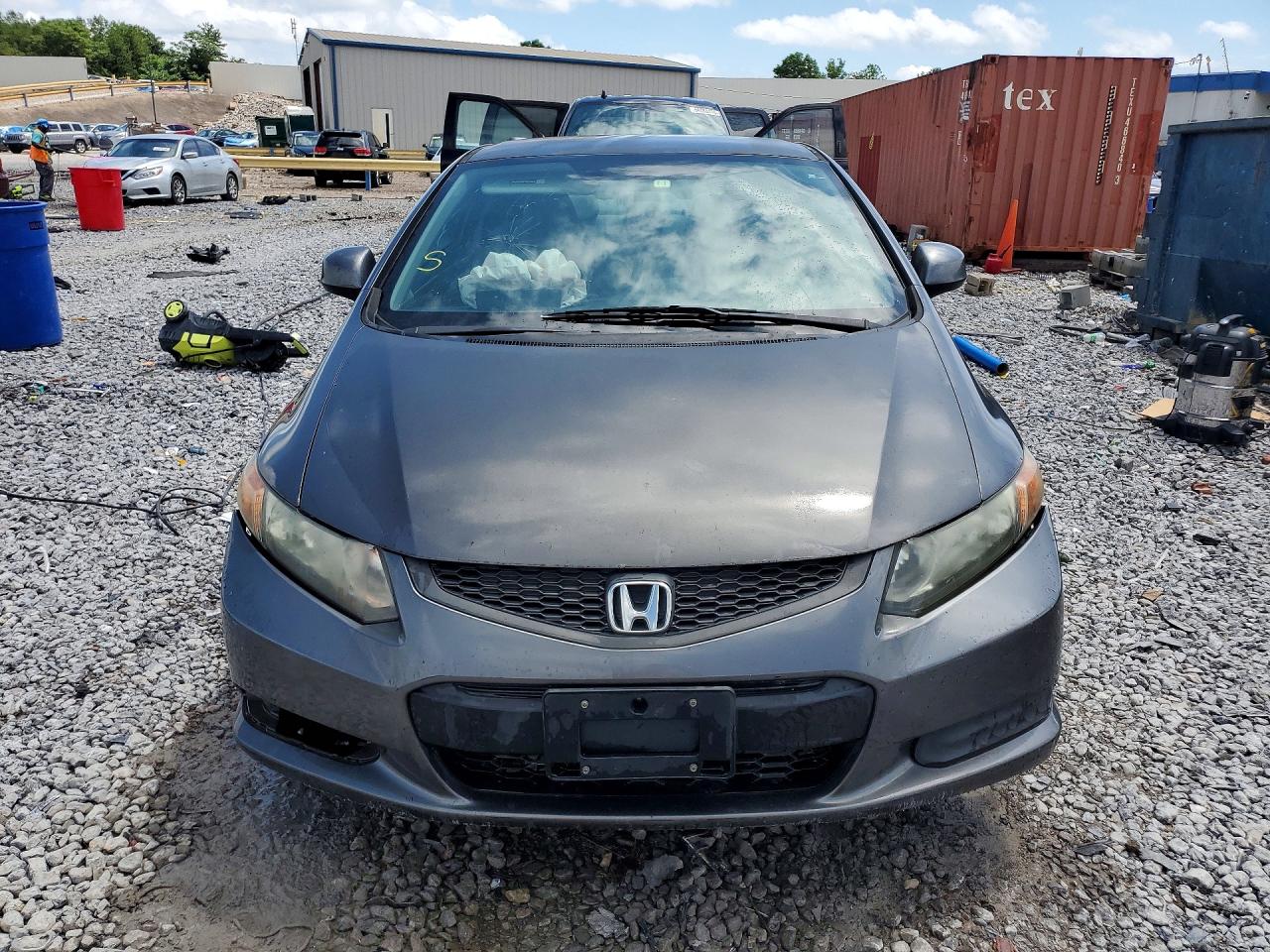 2012 Honda Civic Lx Gray vin: 2HGFG3B58CH550368