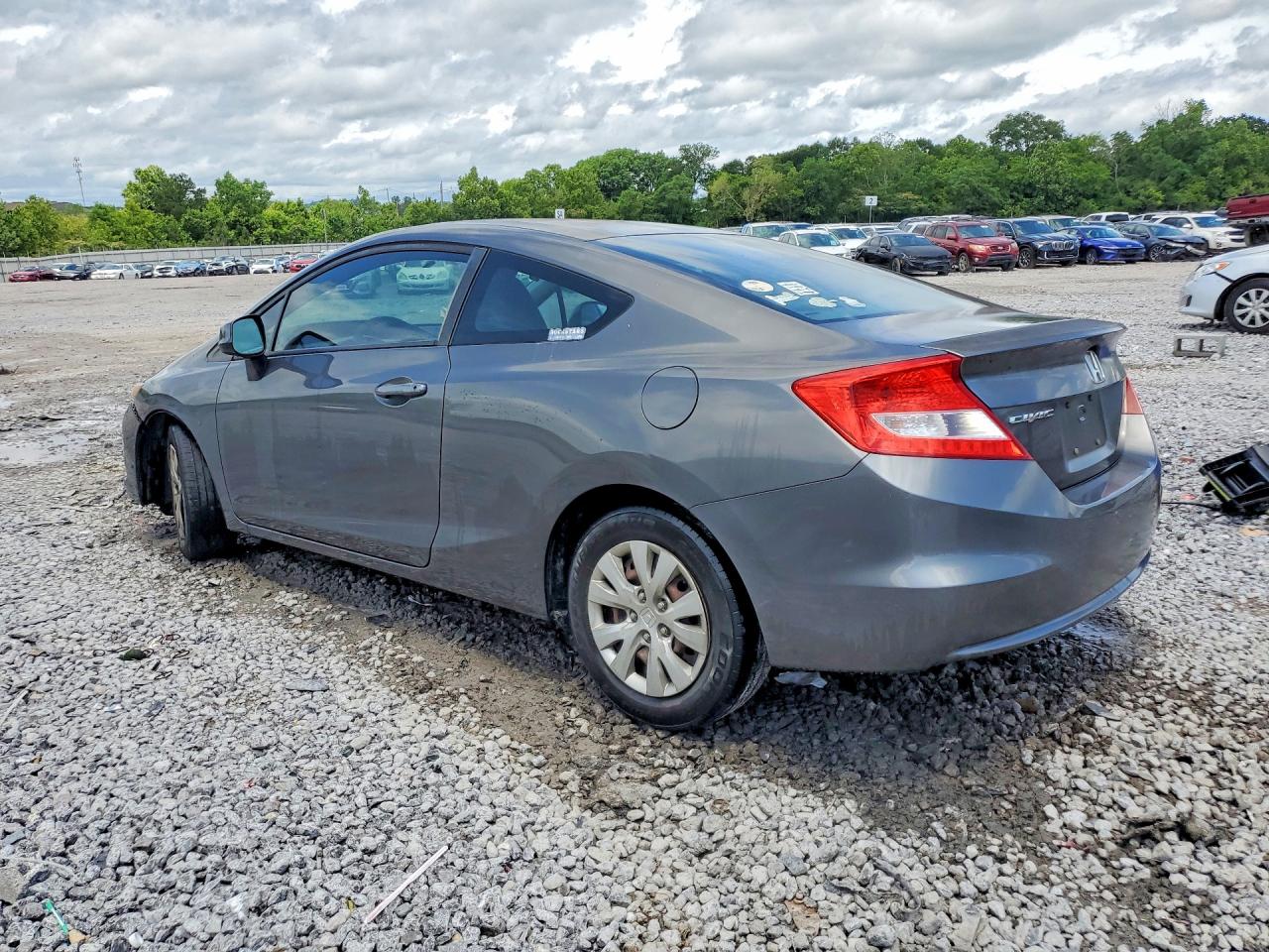 2012 Honda Civic Lx Gray vin: 2HGFG3B58CH550368