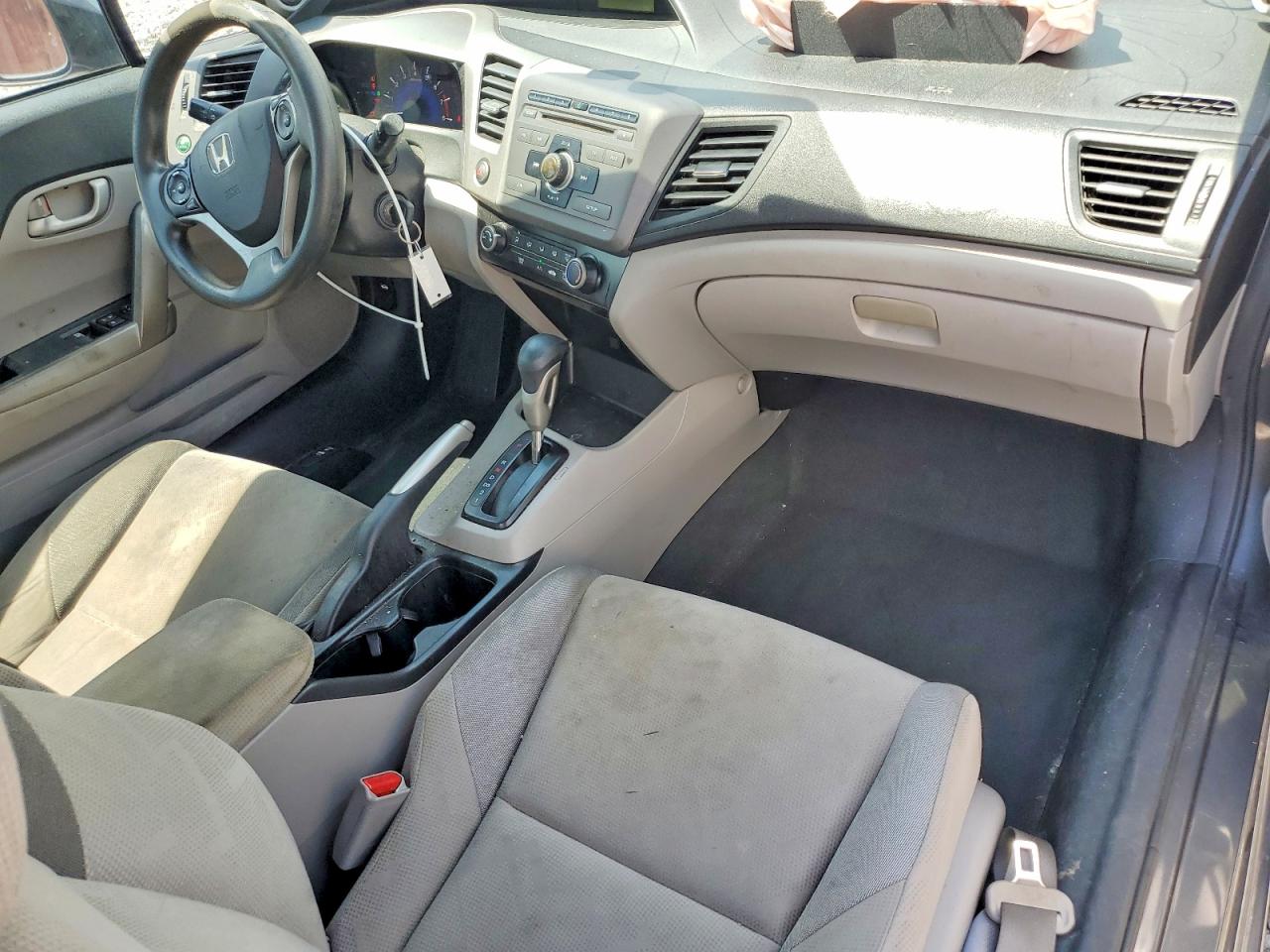 2012 Honda Civic Lx Gray vin: 2HGFG3B58CH550368