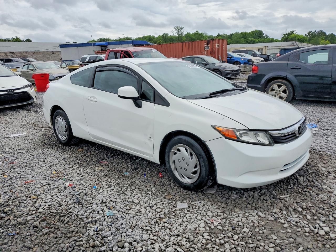 2012 Honda Civic Lx Белый vin: 2HGFG3B58CH552119