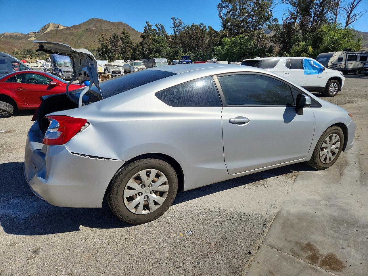 2012 Honda Civic Lx Silver vin: 2HGFG3B58CH554453
