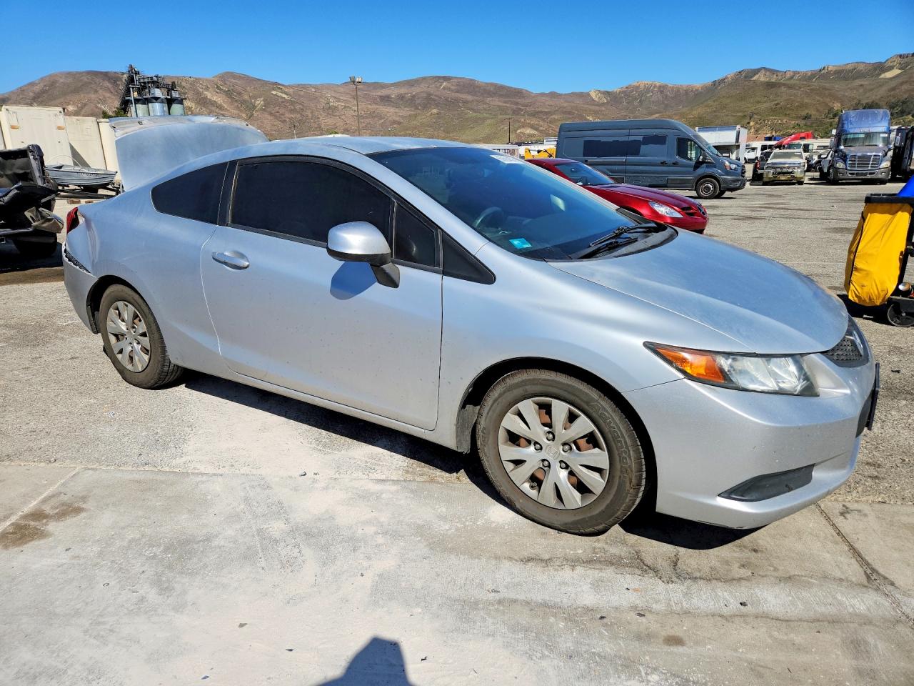 2012 Honda Civic Lx Silver vin: 2HGFG3B58CH554453