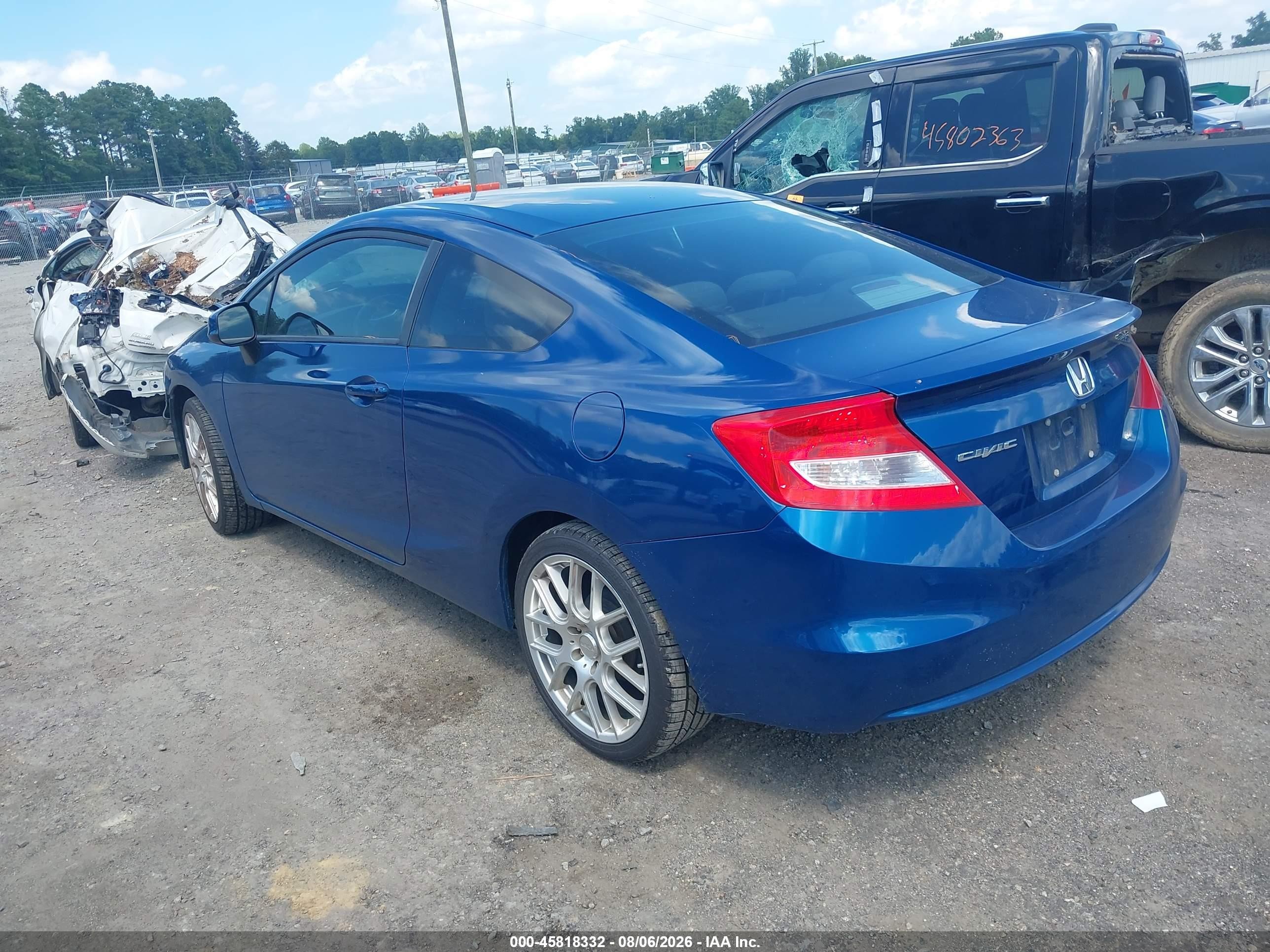 2013 Honda Civic Lx Blue vin: 2HGFG3B58DH506131