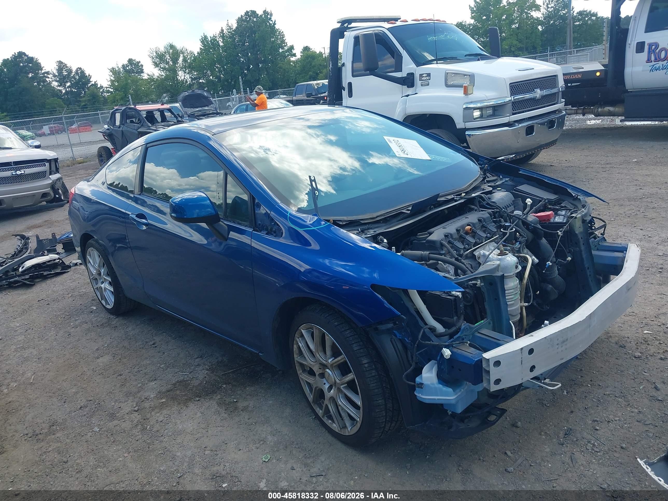 2013 Honda Civic Lx Синий vin: 2HGFG3B58DH506131