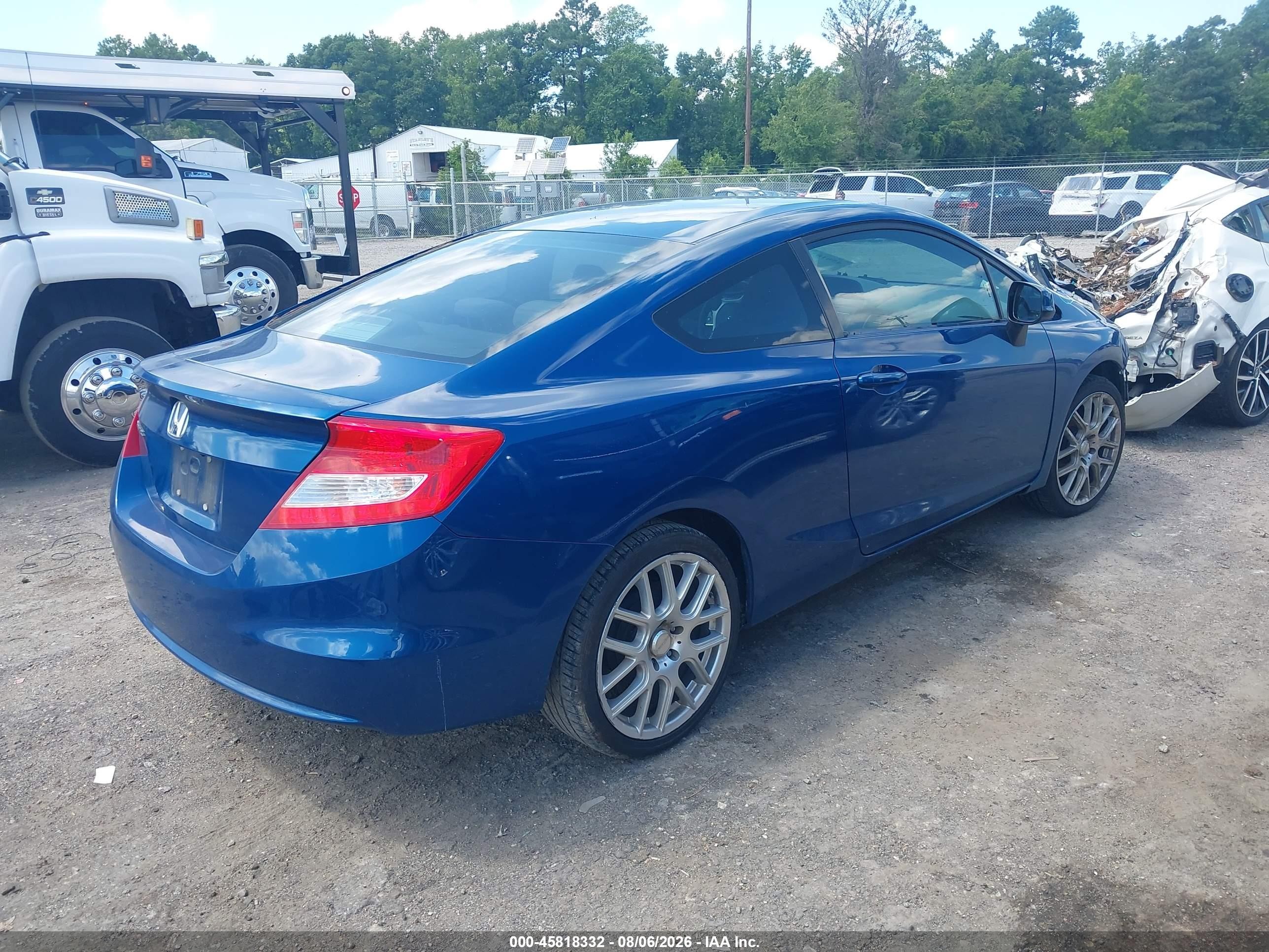 2013 Honda Civic Lx Blue vin: 2HGFG3B58DH506131