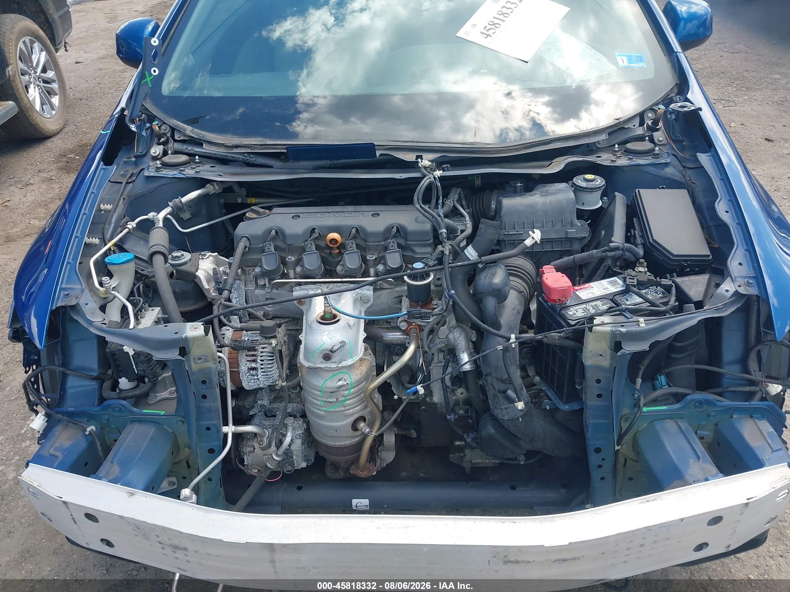 2013 Honda Civic Lx Blue vin: 2HGFG3B58DH506131