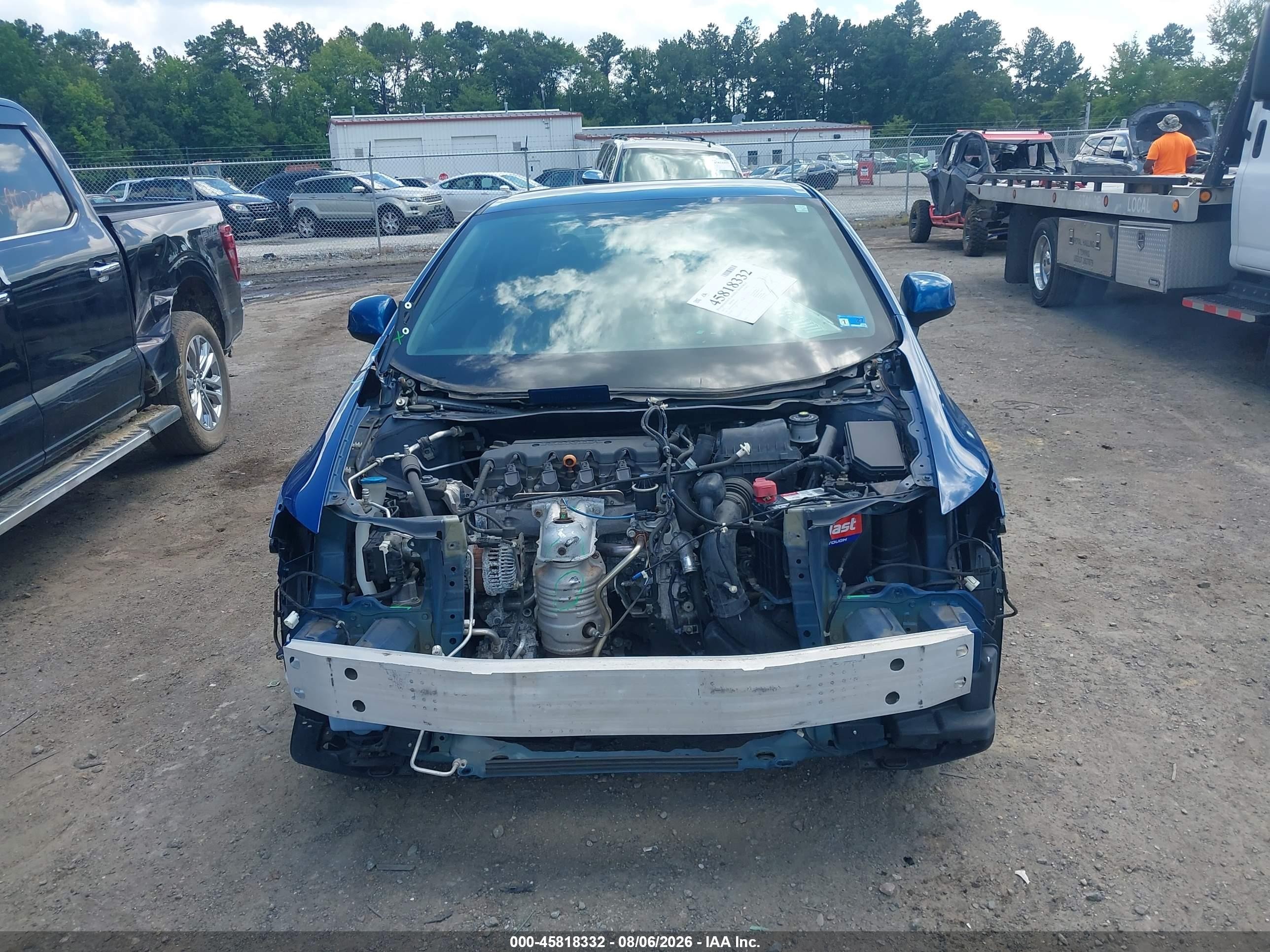 2013 Honda Civic Lx Blue vin: 2HGFG3B58DH506131