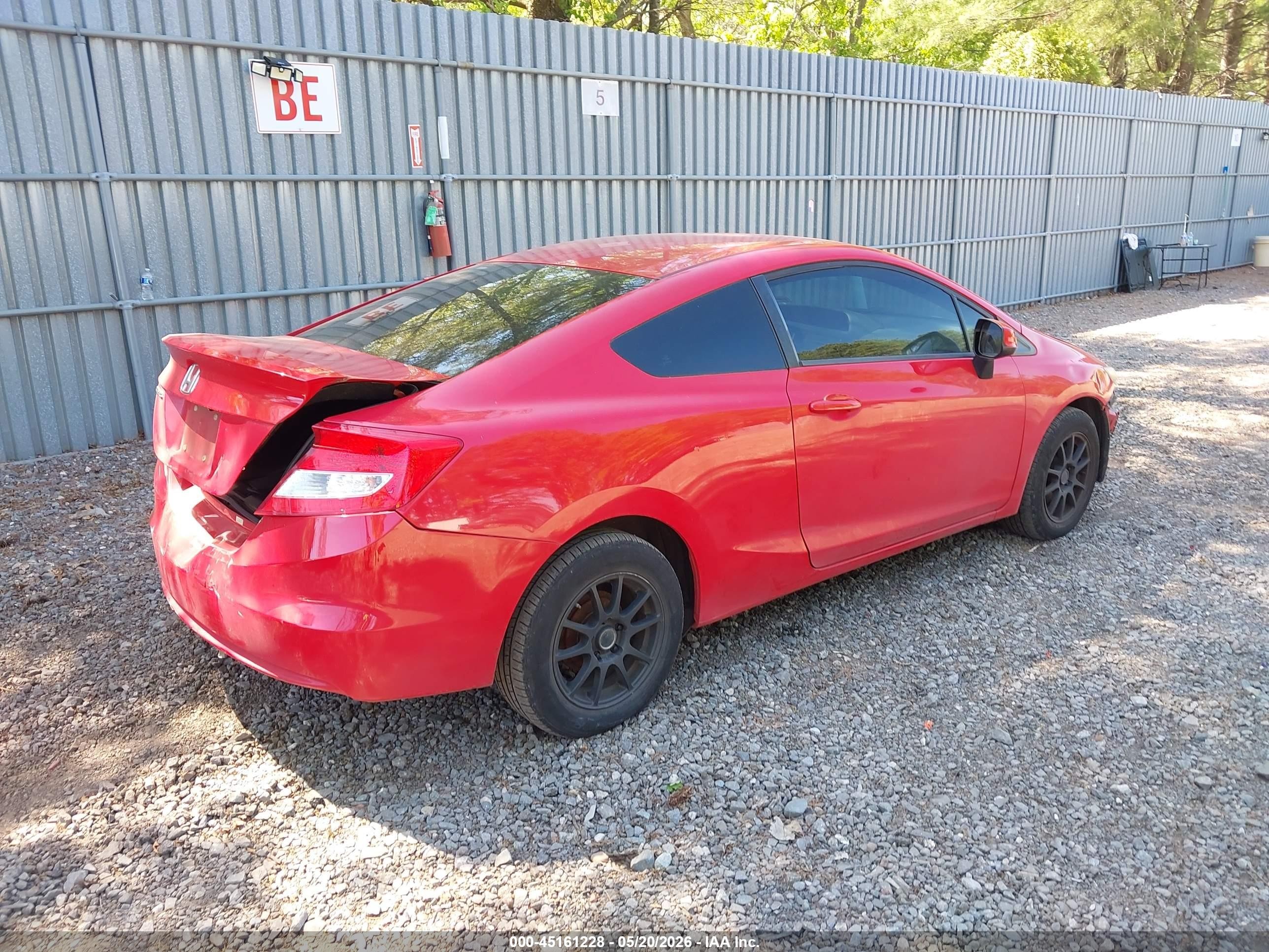 2013 Honda Civic Lx Red vin: 2HGFG3B58DH513659