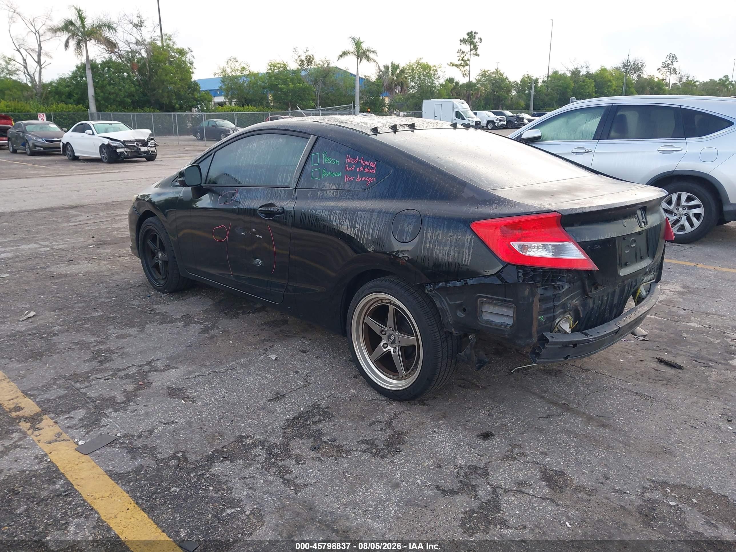 2013 Honda Civic Lx Черный vin: 2HGFG3B58DH514116