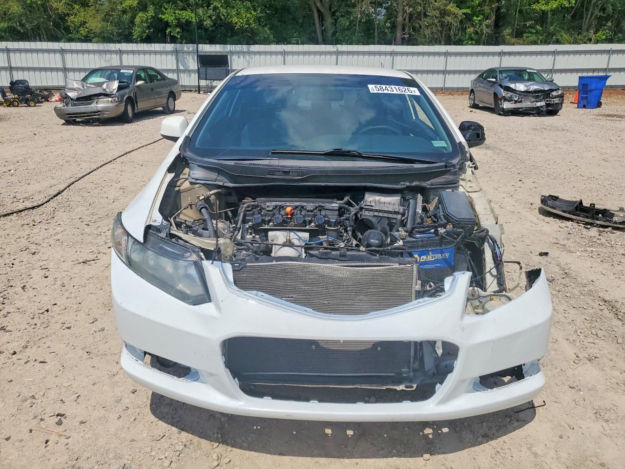 2013 Honda Civic Lx White vin: 2HGFG3B58DH530610