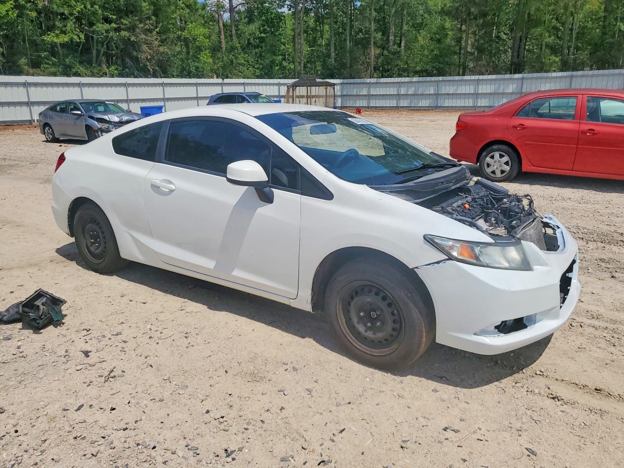 2013 Honda Civic Lx White vin: 2HGFG3B58DH530610