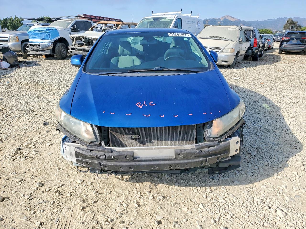 2013 Honda Civic Lx Blue vin: 2HGFG3B58DH530963