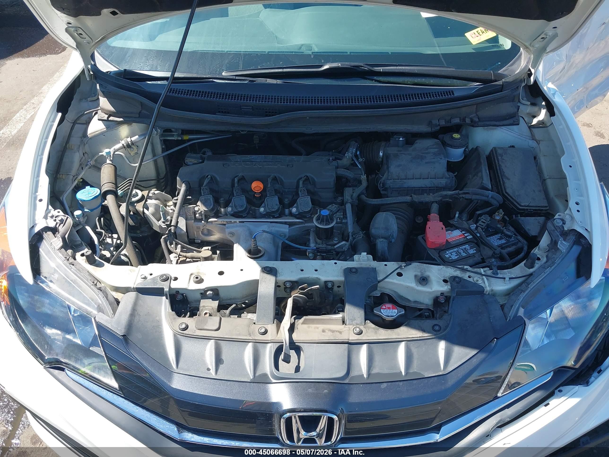 2014 Honda Civic Lx White vin: 2HGFG3B58EH502467