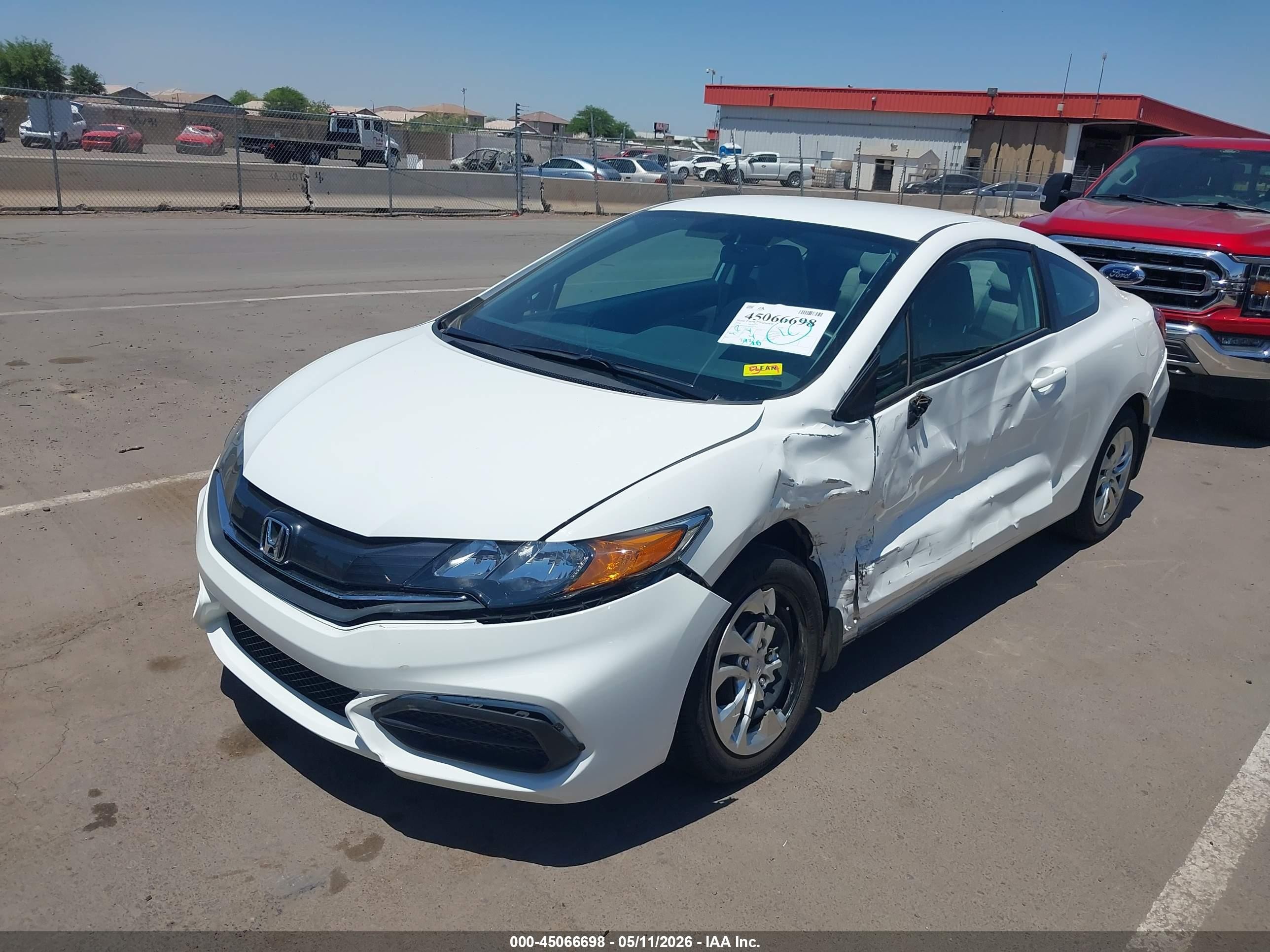 2014 Honda Civic Lx White vin: 2HGFG3B58EH502467