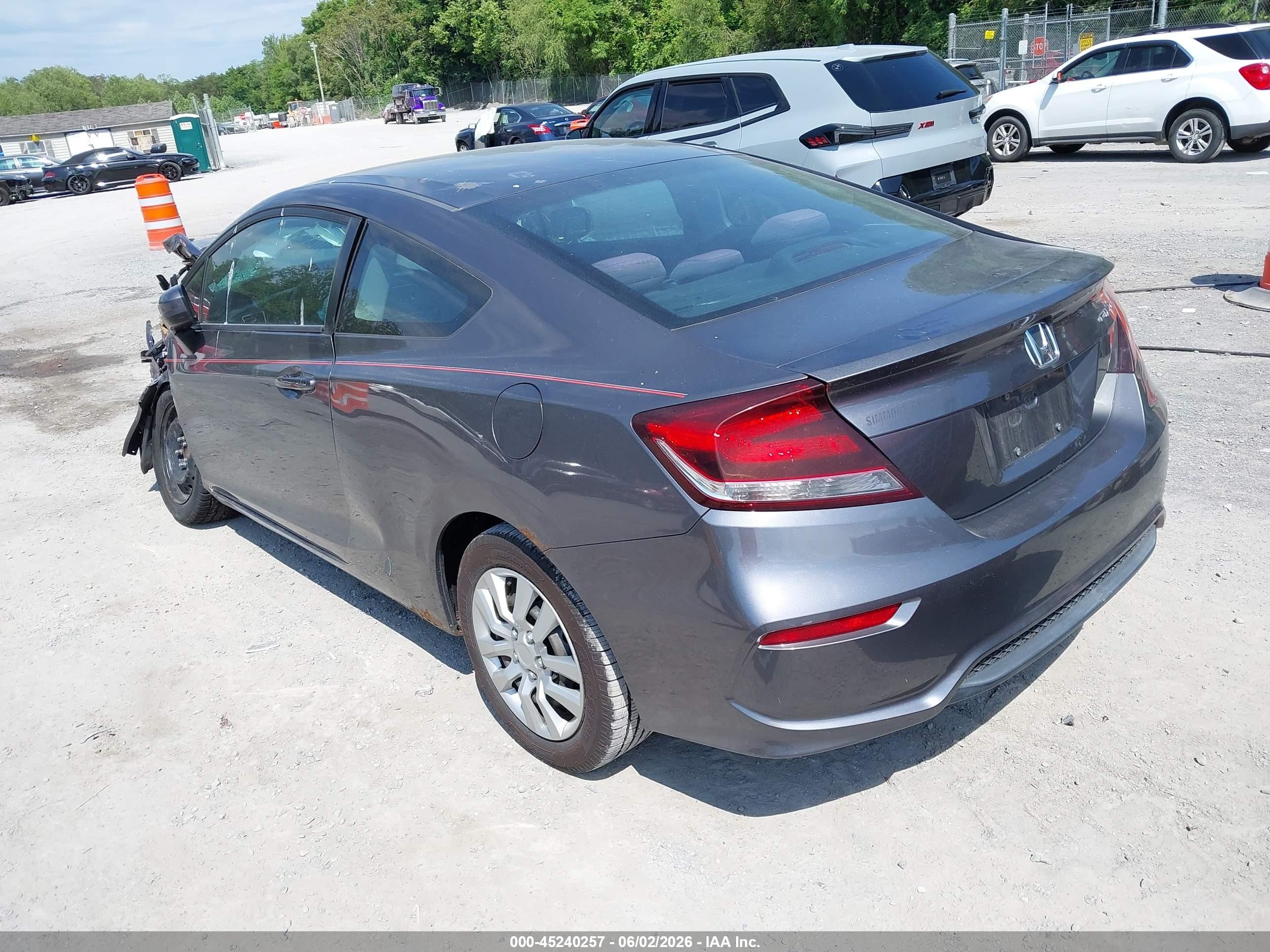 2014 Honda Civic Lx Gray vin: 2HGFG3B58EH513372