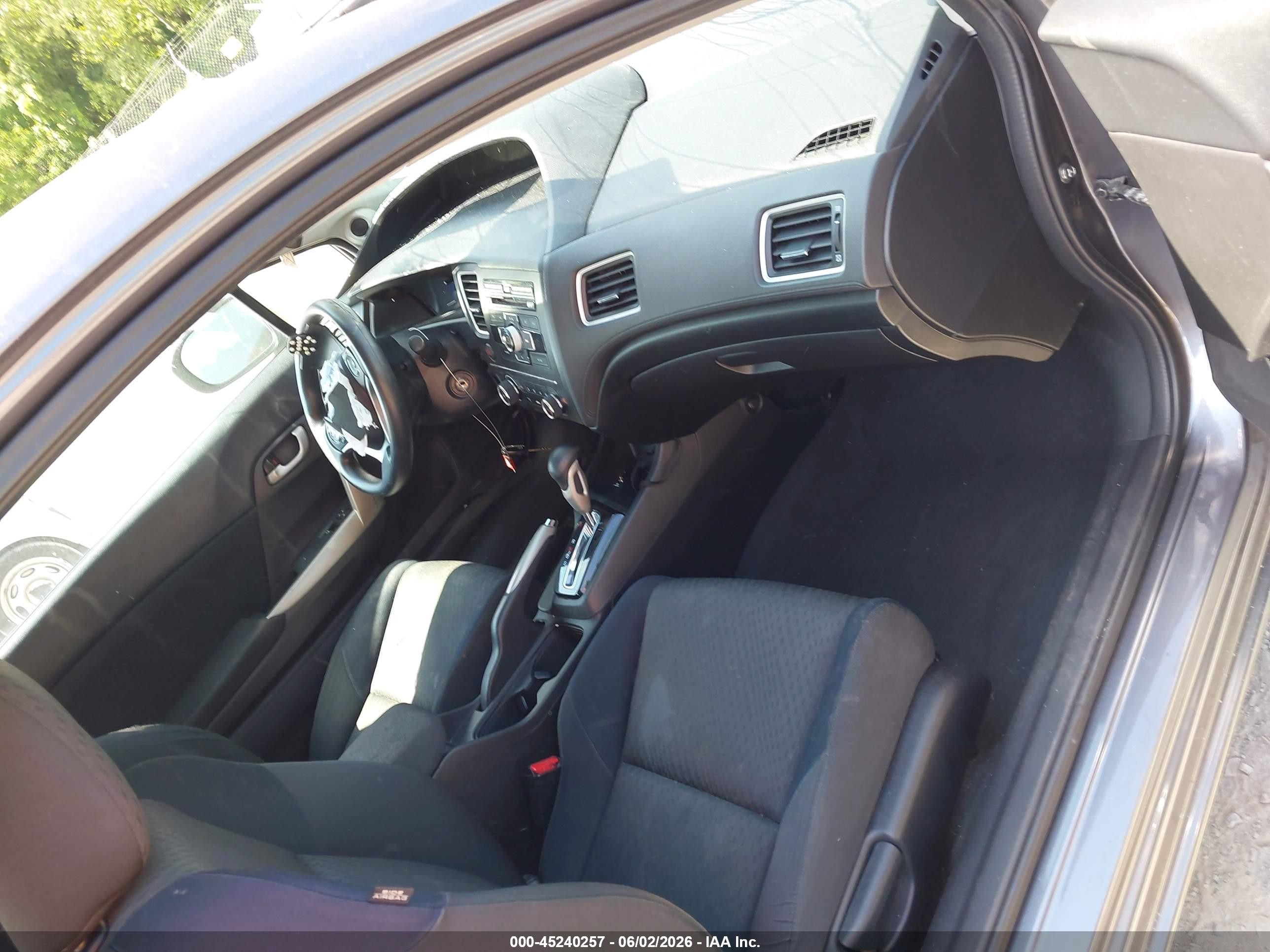 2014 Honda Civic Lx Gray vin: 2HGFG3B58EH513372